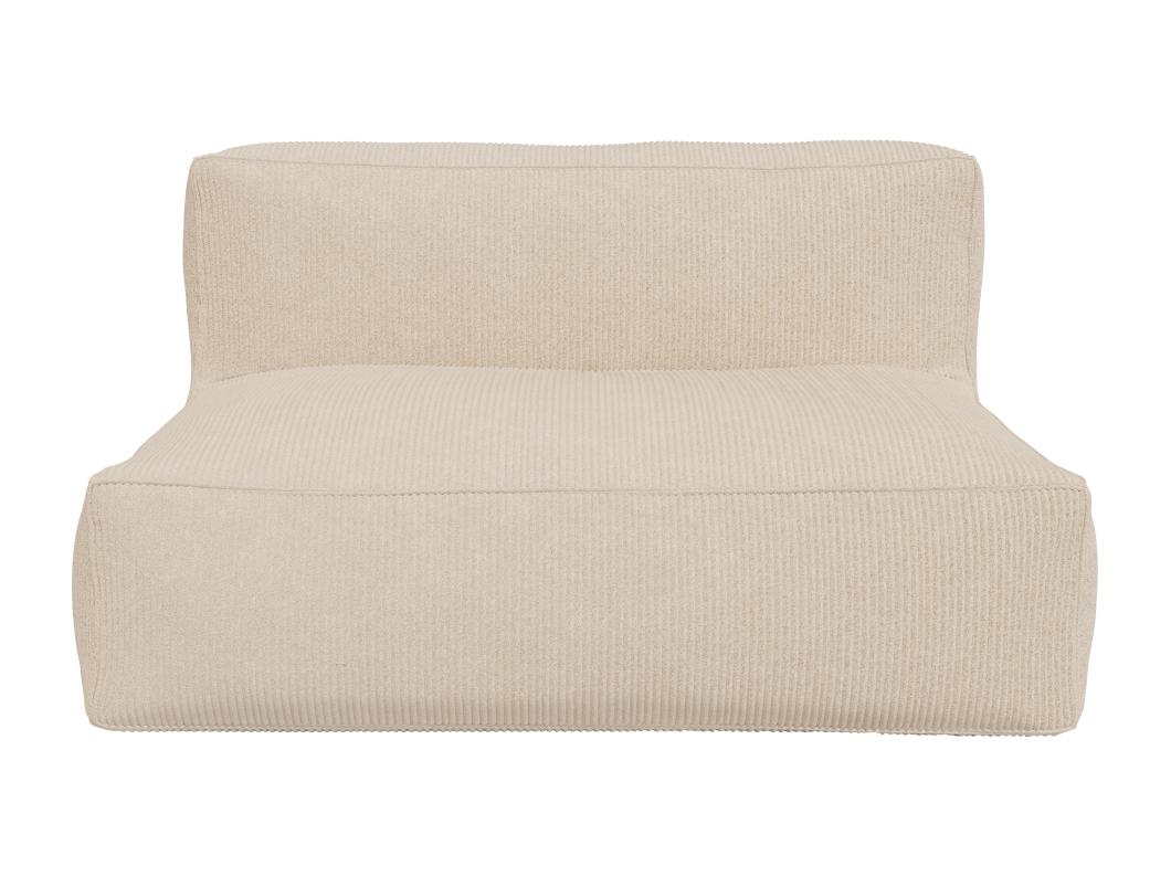Sofa 2-Sitzer - Cord - Beige - NOUMARA
