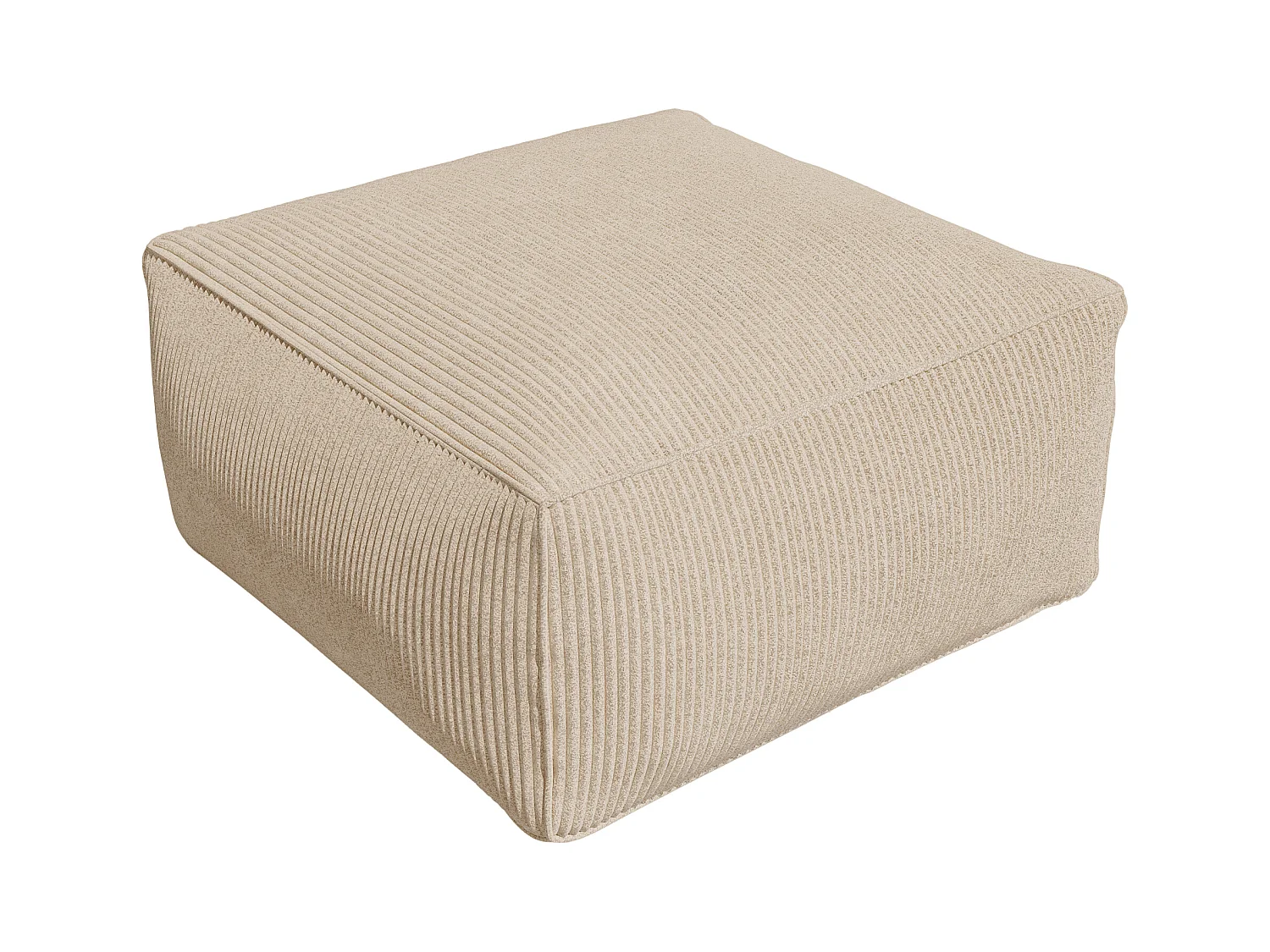 Puf de pana beige NOUMARA