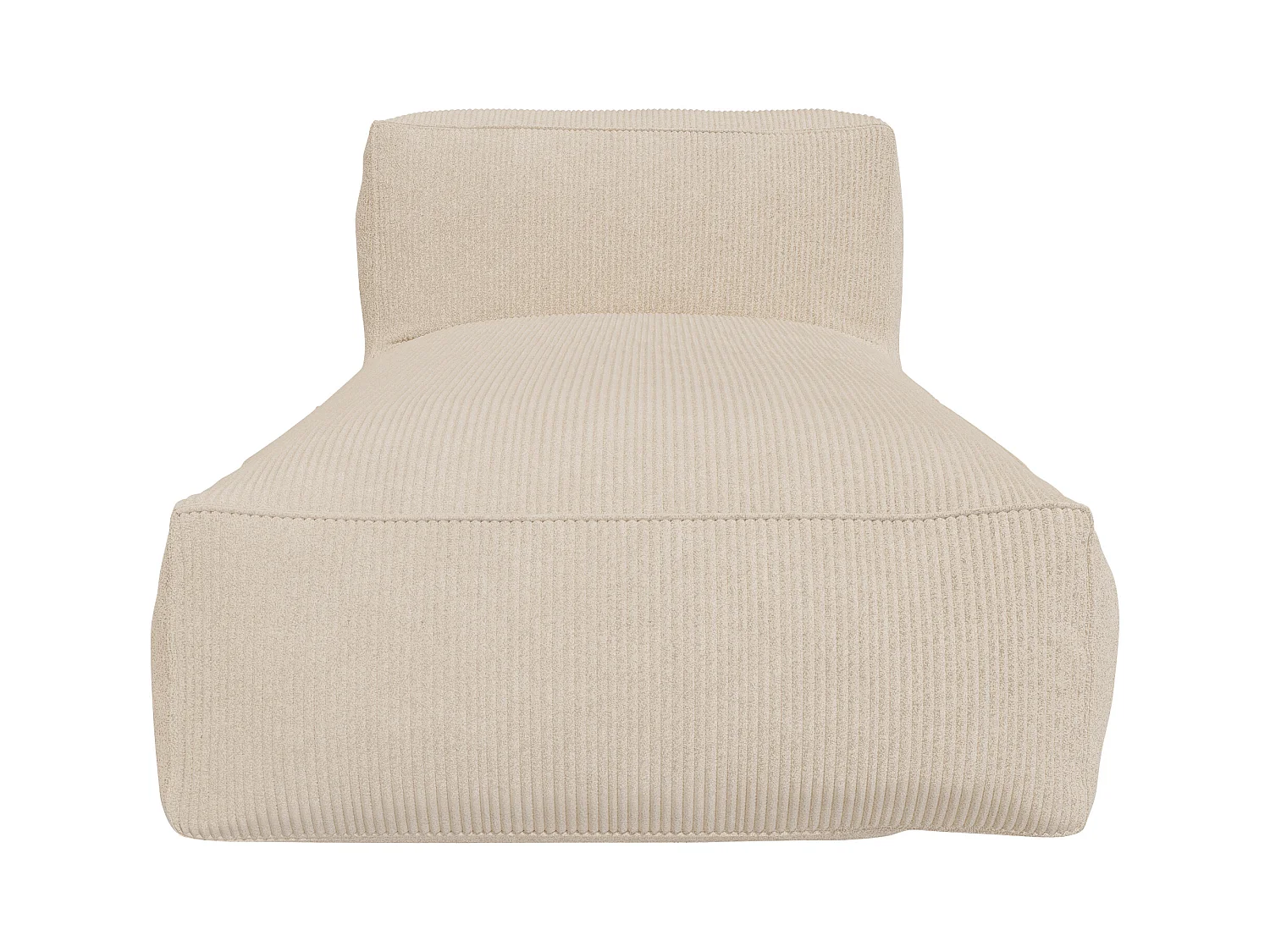Méridienne en velours côtelé beige NOUMARA