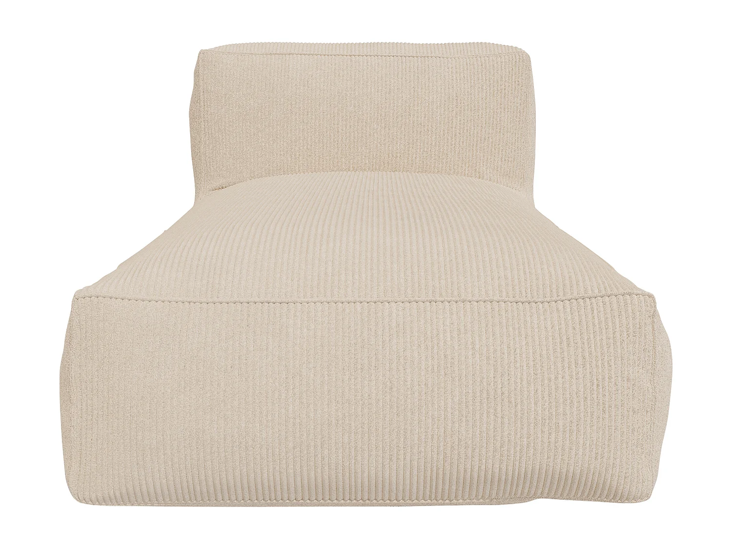 Méridienne en velours côtelé beige NOUMARA