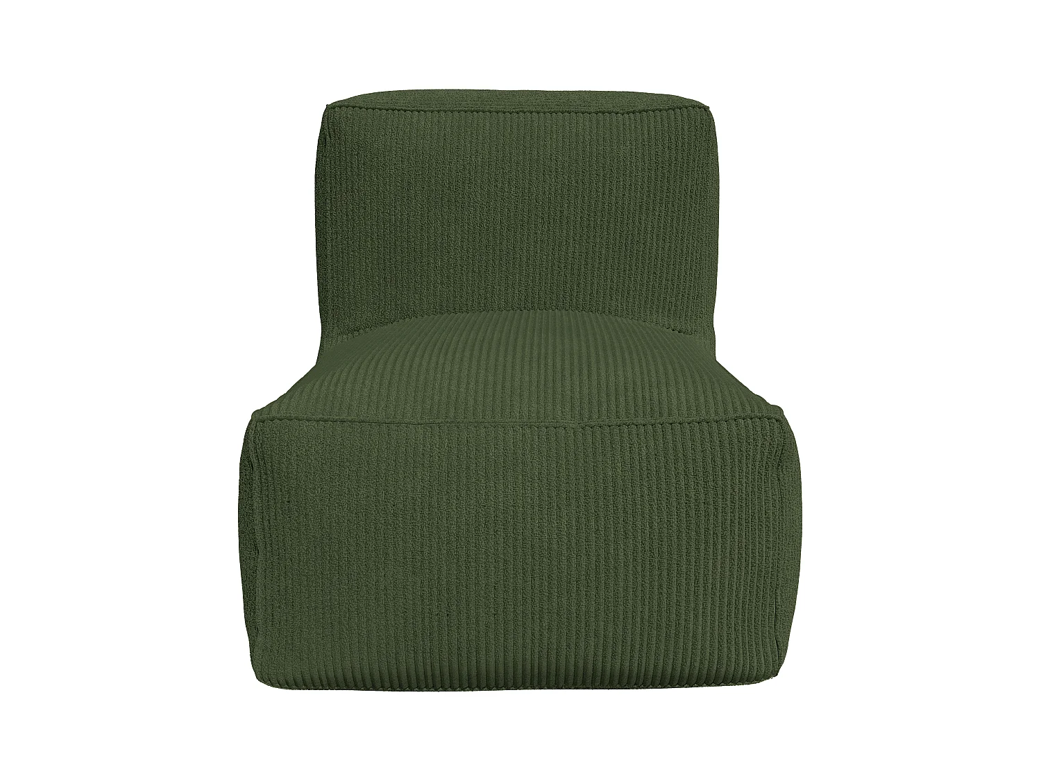 Fauteuil en velours côtelé vert NOUMARA