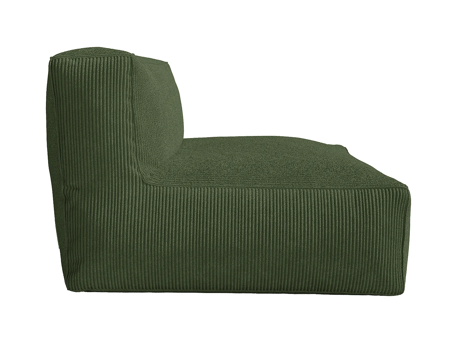 Sofá de 2 plazas de terciopelo verde acanalado NOUMARA