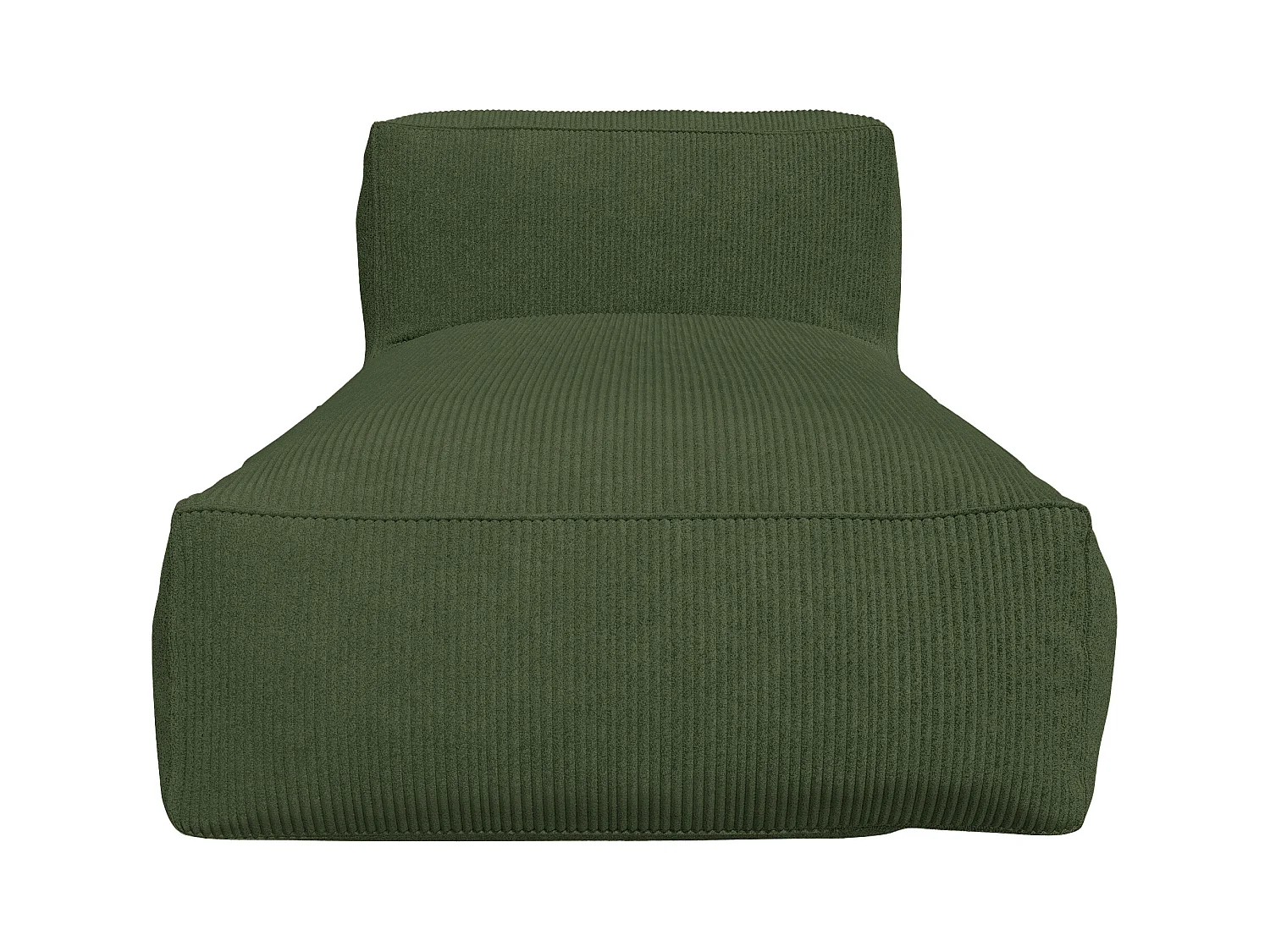 Méridienne en velours côtelé vert NOUMARA