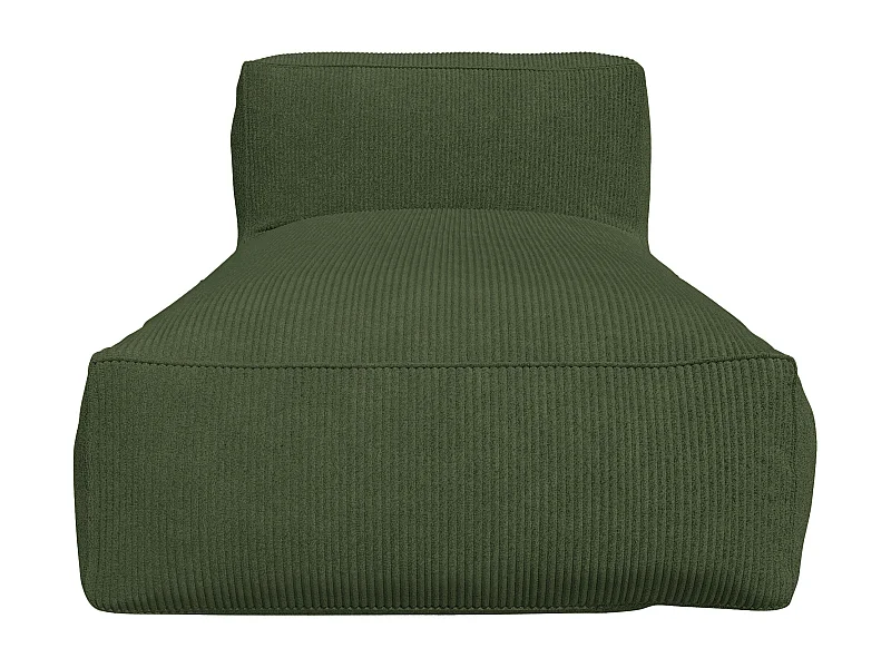 Chaise longue van groen ribfluweel NOUMARA