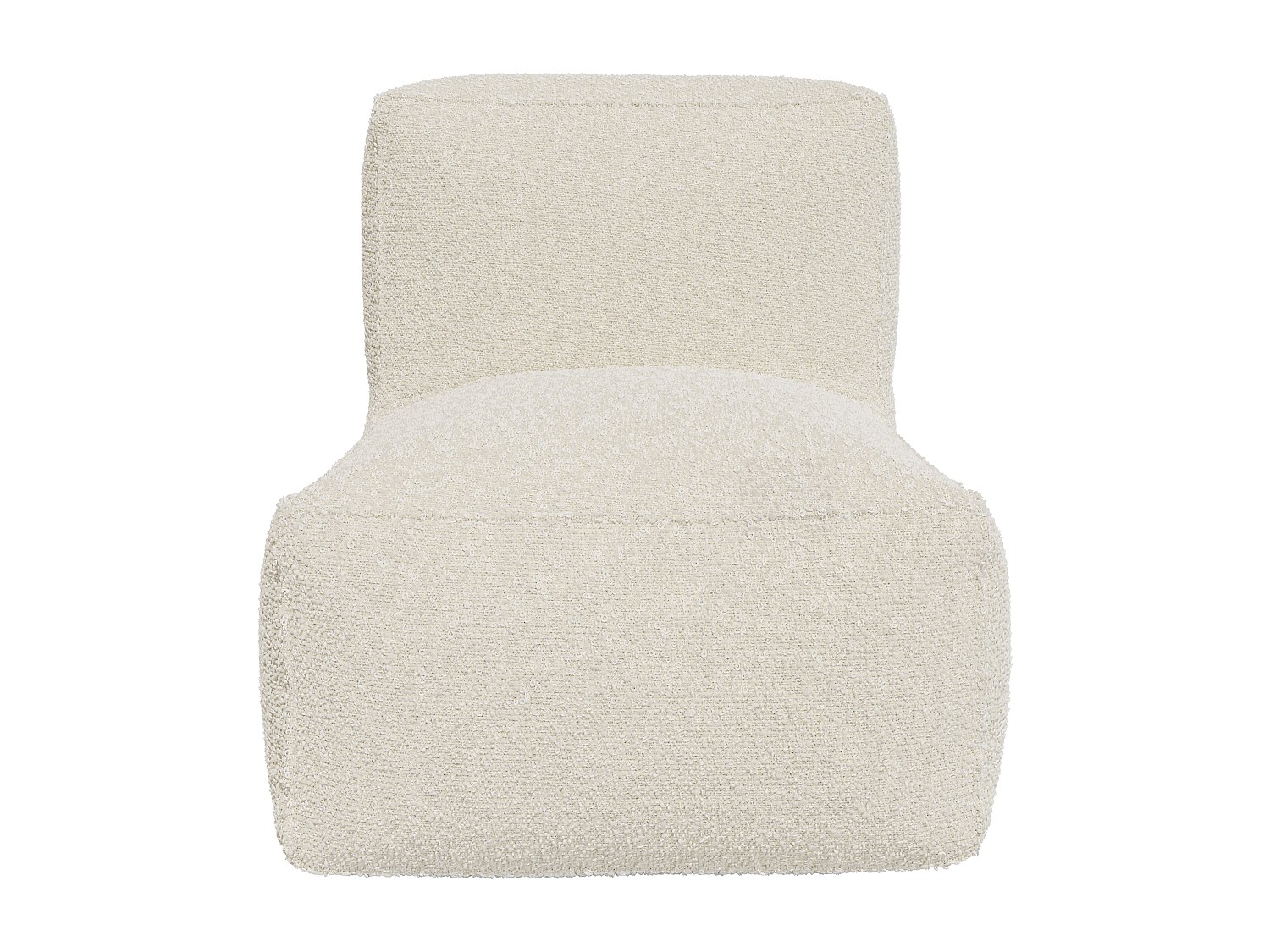 Vente-unique Sessel - Bouclé-Stoff - Cremeweiß - Noumara
