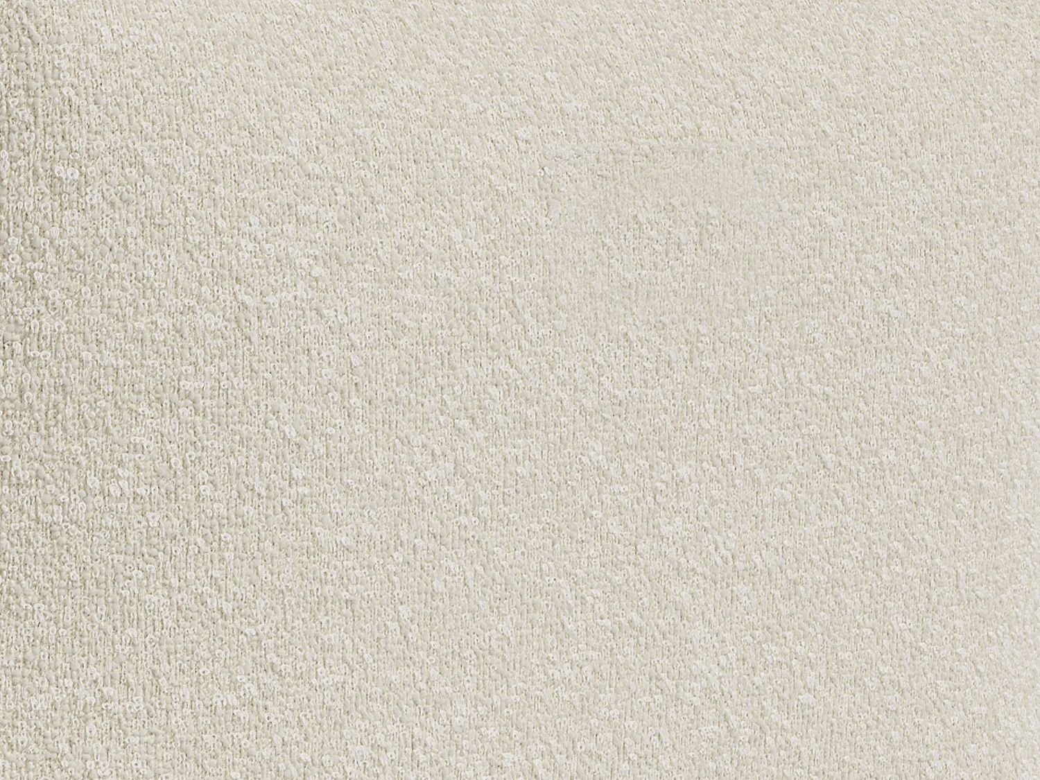 Fauteuil d'angle en tissu bouclette blanc cassé NOUMARA