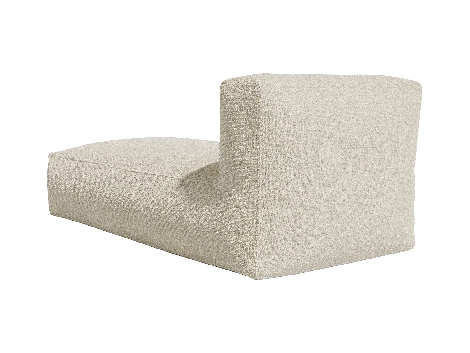 Diván de tela rizada beige NOUMARA