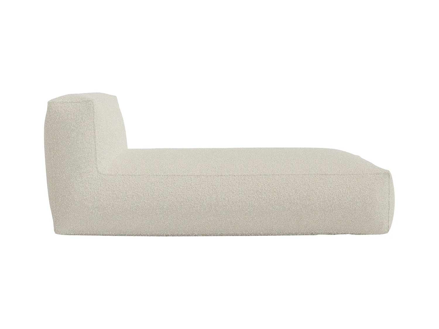 Diván de tela rizada beige NOUMARA