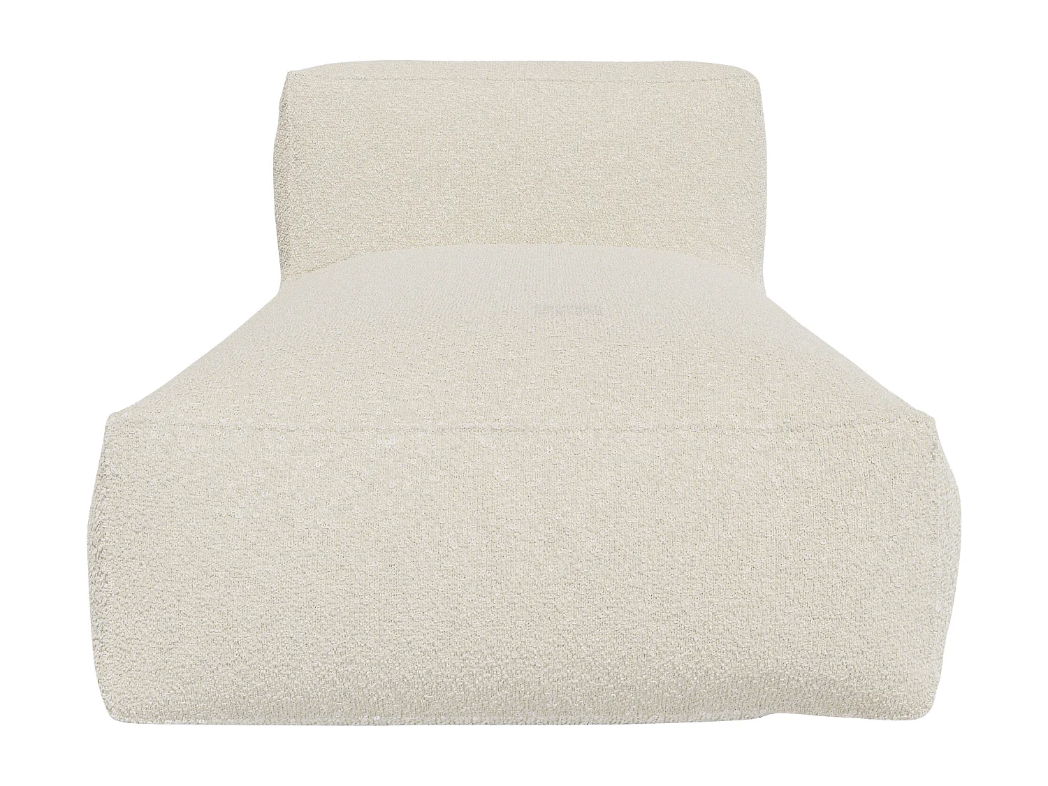 Chaise longue van beige boucléstof NOUMARA