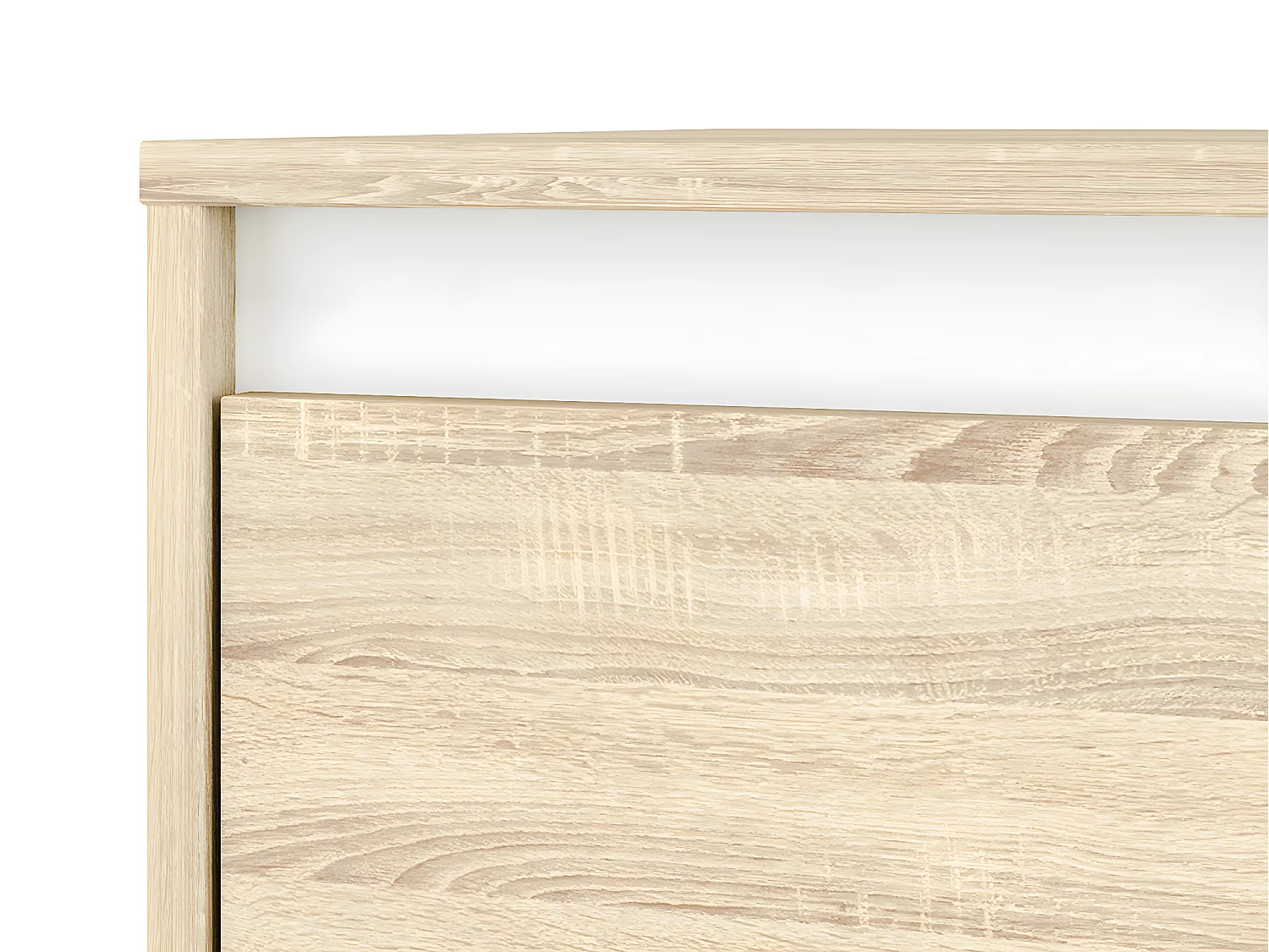 VITRINE Avo Eiche Sonoma, Absetzung austauschbar 48 / 34 / 200cm