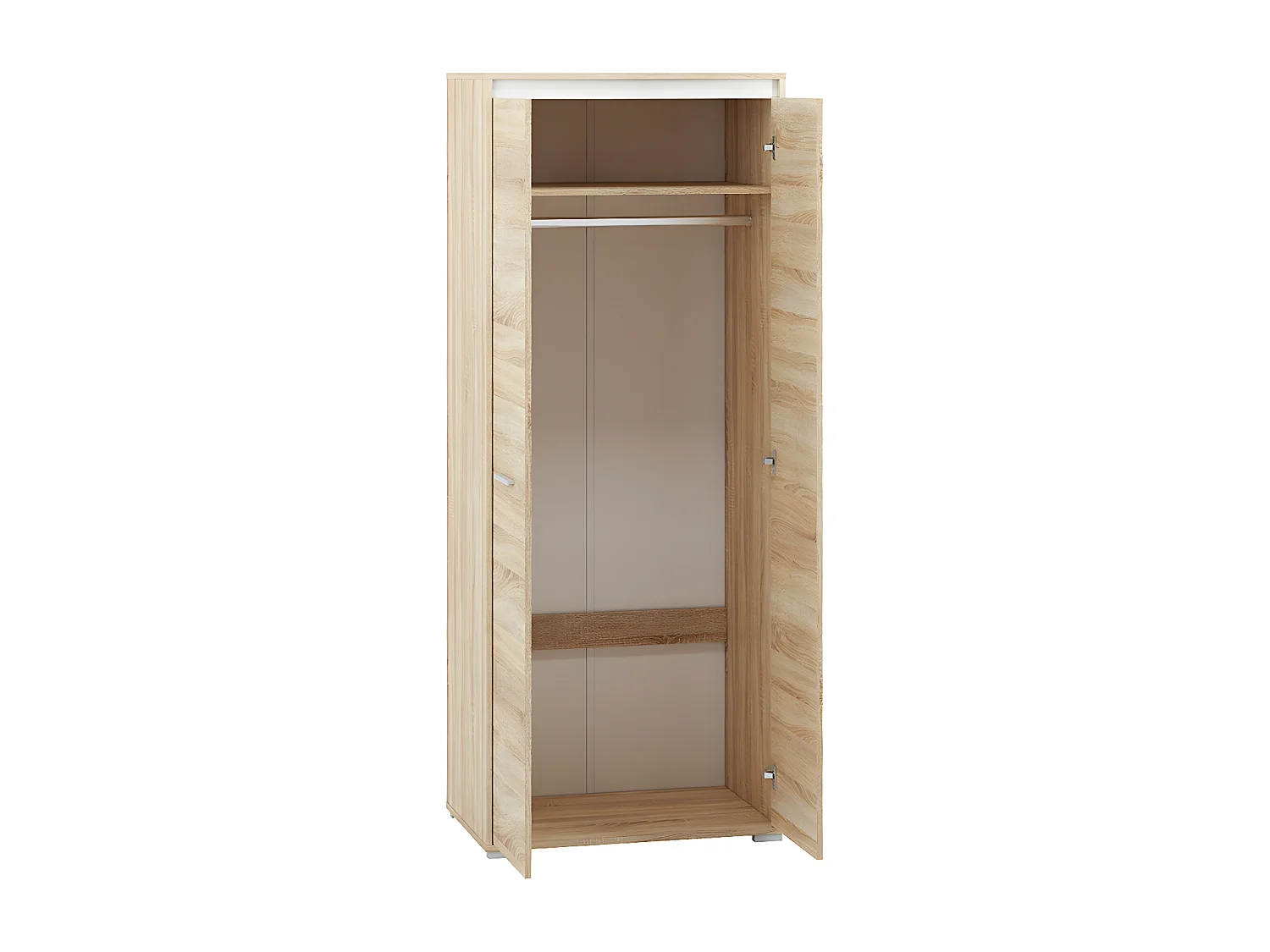 KLEIDERSCHRANK Avo Sonoma Eiche, Absetzung austauschbar  80 / 50 / 200cm