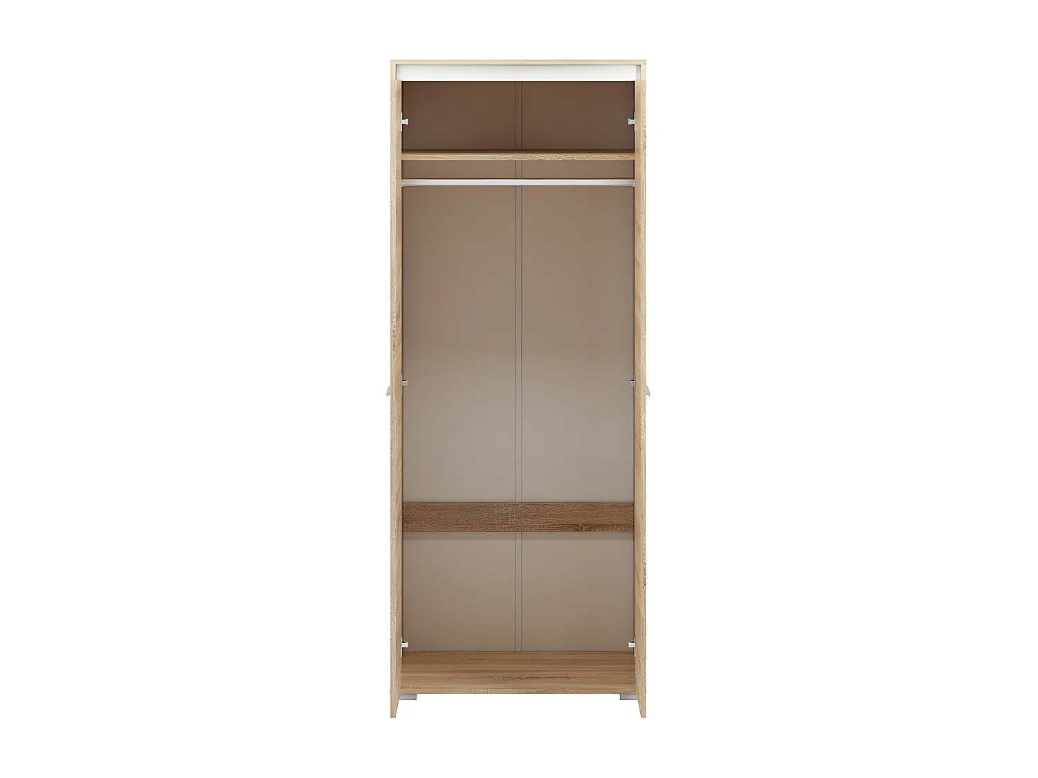 KLEIDERSCHRANK Avo Sonoma Eiche, Absetzung austauschbar  80 / 50 / 200cm