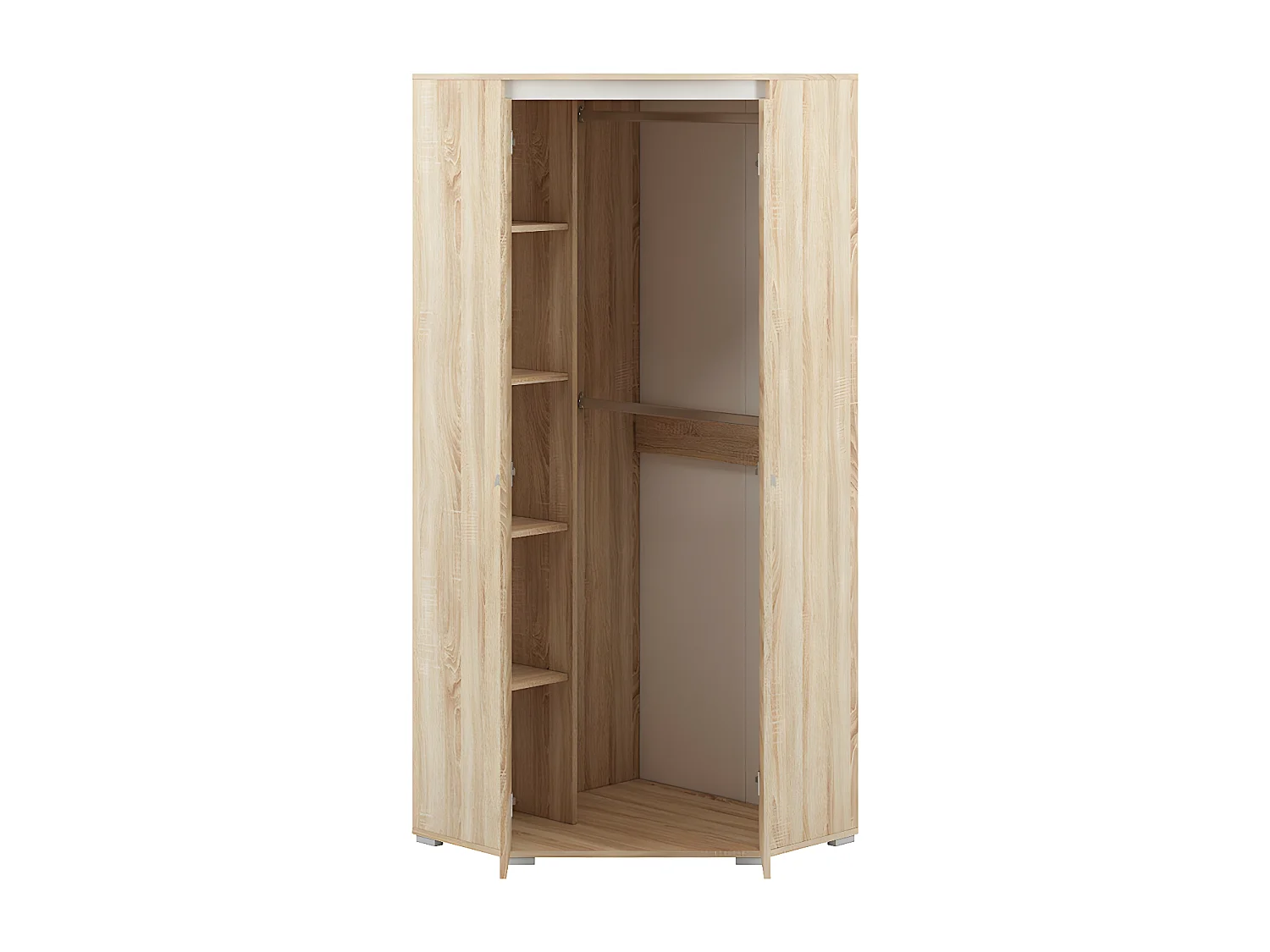 ECKSCHRANK Avo Sonoma Eiche, Absetzung austauschbar 82 / 82 / 200cm