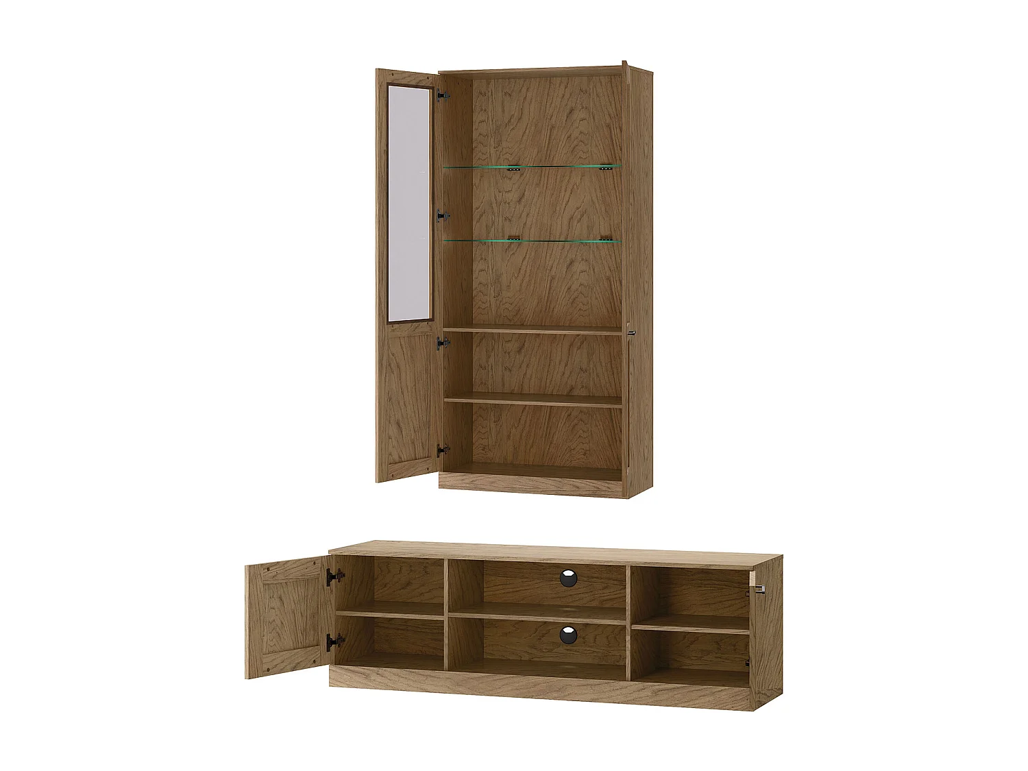 WOHNWAND Cozy 6 Eiche Rustikal 3-teilig