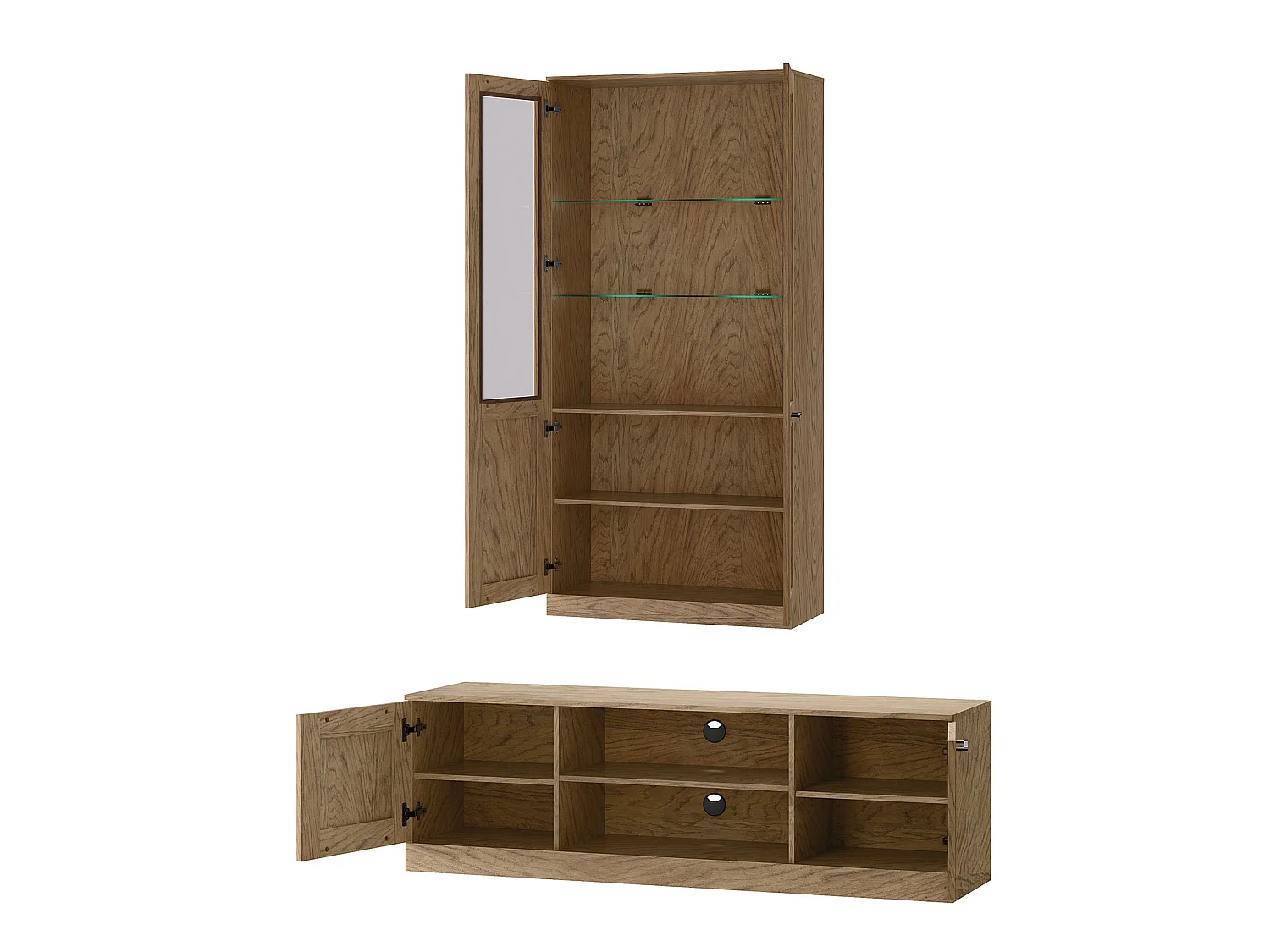 WOHNWAND Cozy 6 Eiche Rustikal 3-teilig