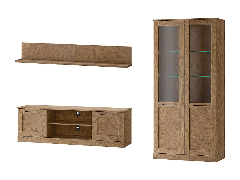 WOHNWAND Cozy 6 Eiche Rustikal 3-teilig