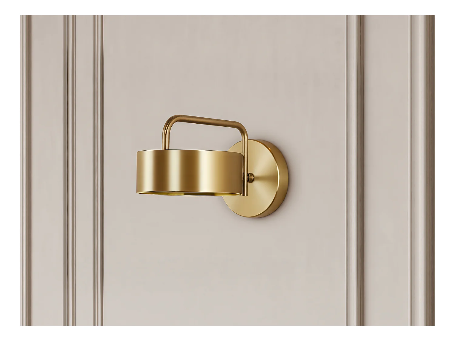 Applique murale style vintage en métal -  L. 24 x H. 14.5 cm - Doré - OTILIE