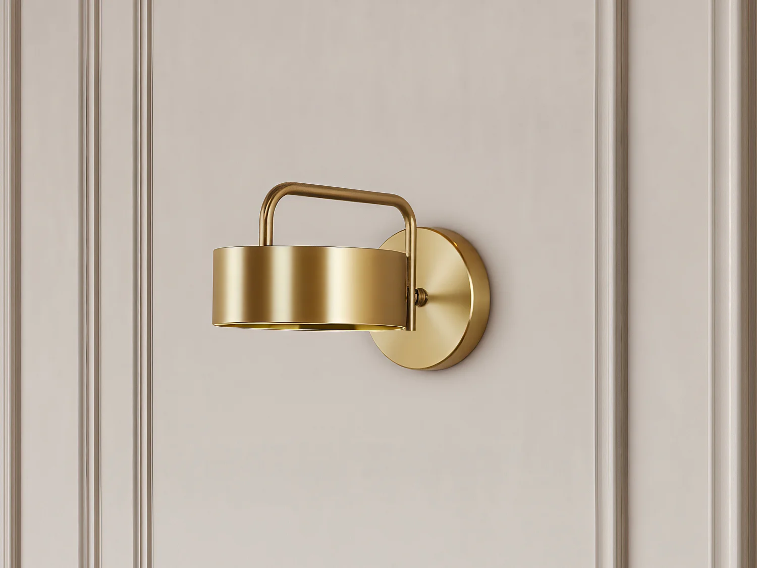 Kinkiet vintage metalowy - szer. 24 x wys. 14,5 cm - Złoty - OTILIE