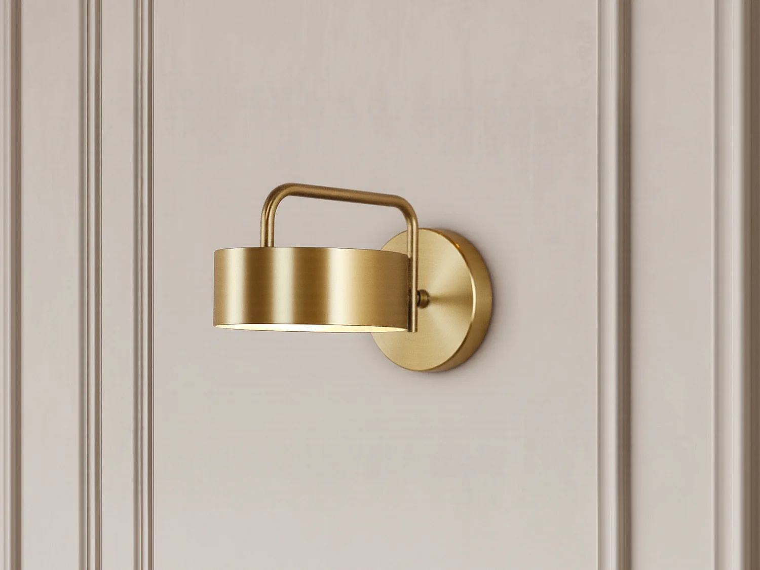 Kinkiet vintage metalowy - szer. 24 x wys. 14,5 cm - Złoty - OTILIE