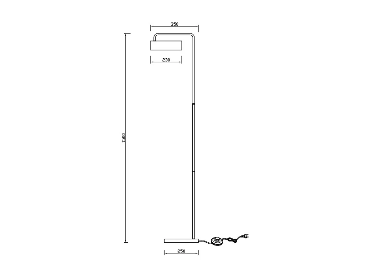 Lampada da terra L. 35 x H. 150 cm in Metallo Dorato effetto ottone Art déco - OTILIE