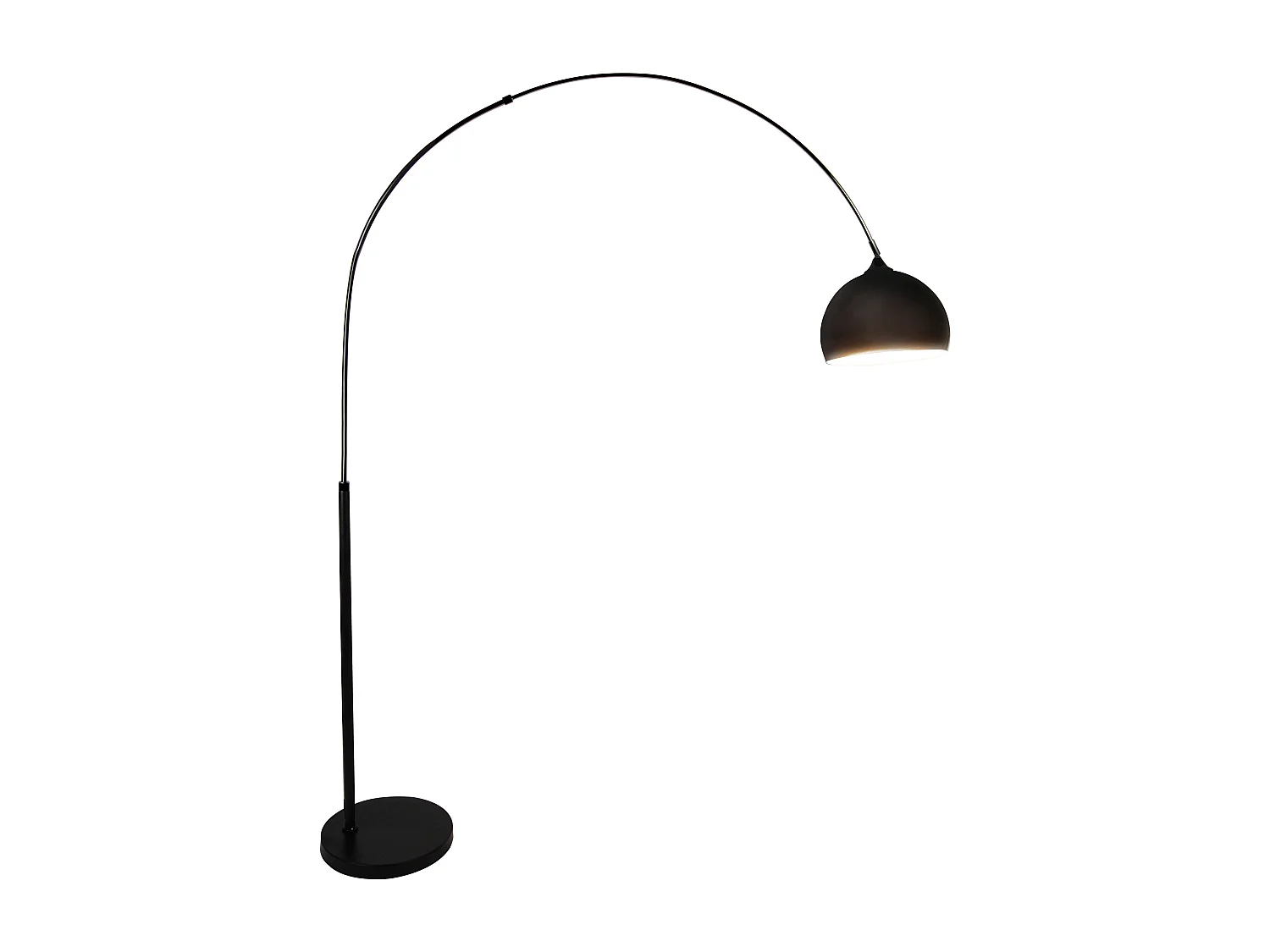 Stor buelampe i metall og marmor H 180 cm matt svart OMBRAGE