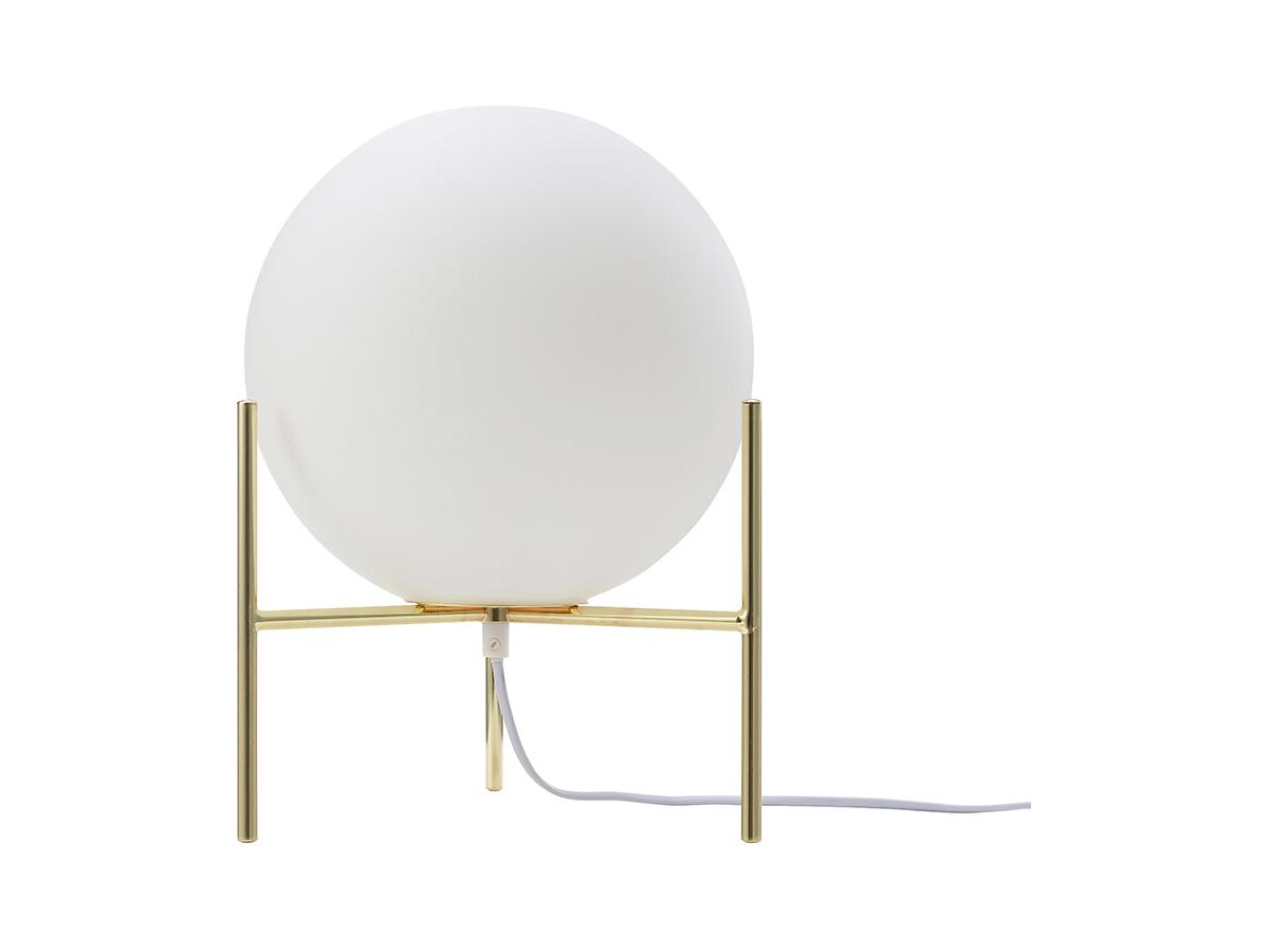 Tischleuchte Globus auf Füßen - 25 x 35 cm - Goldfarben & Weiß - BARLOW günstig online kaufen