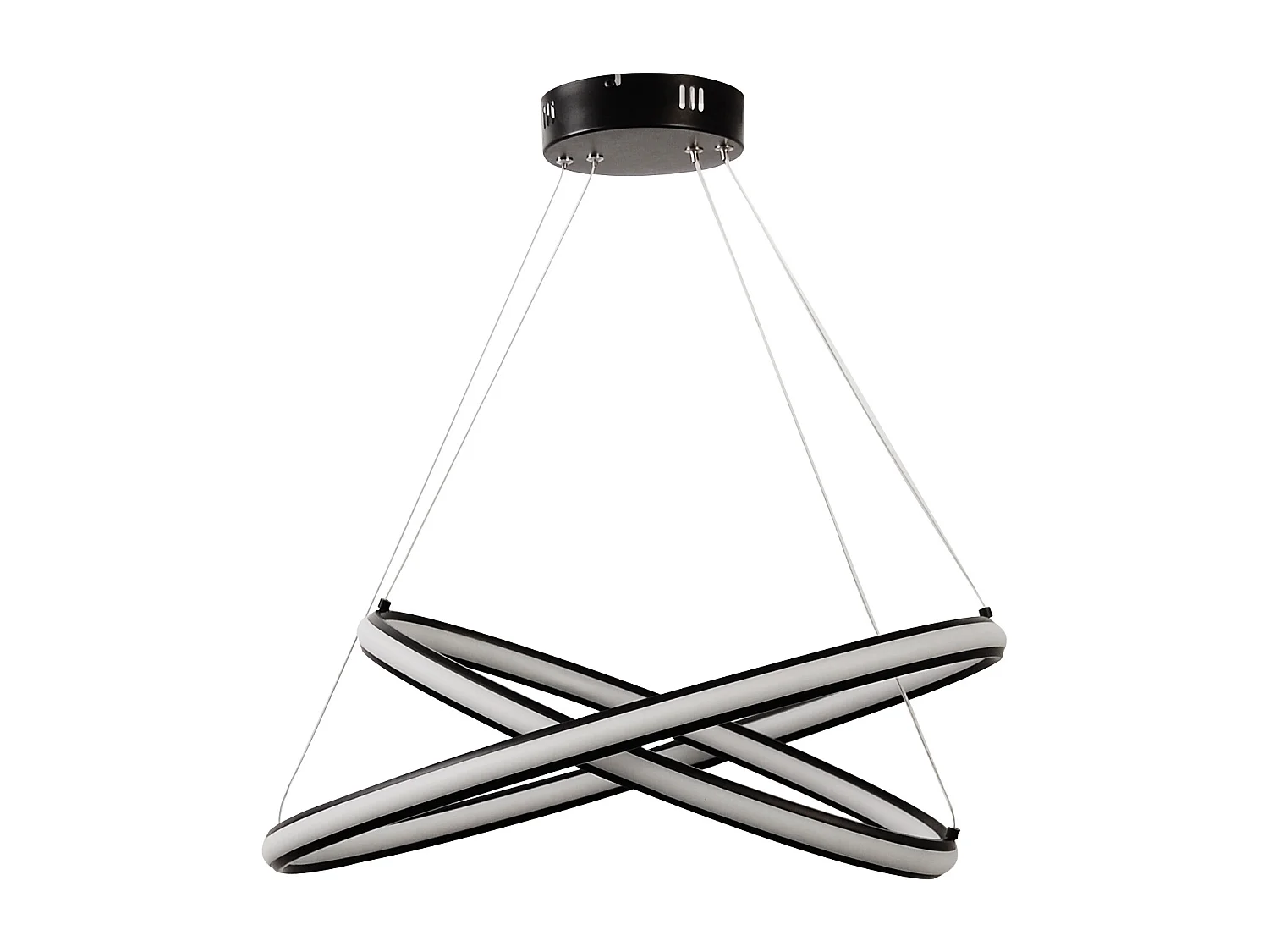 Suspension moderne à LED - L.60 x H.105 cm - Noir mat - AMASU