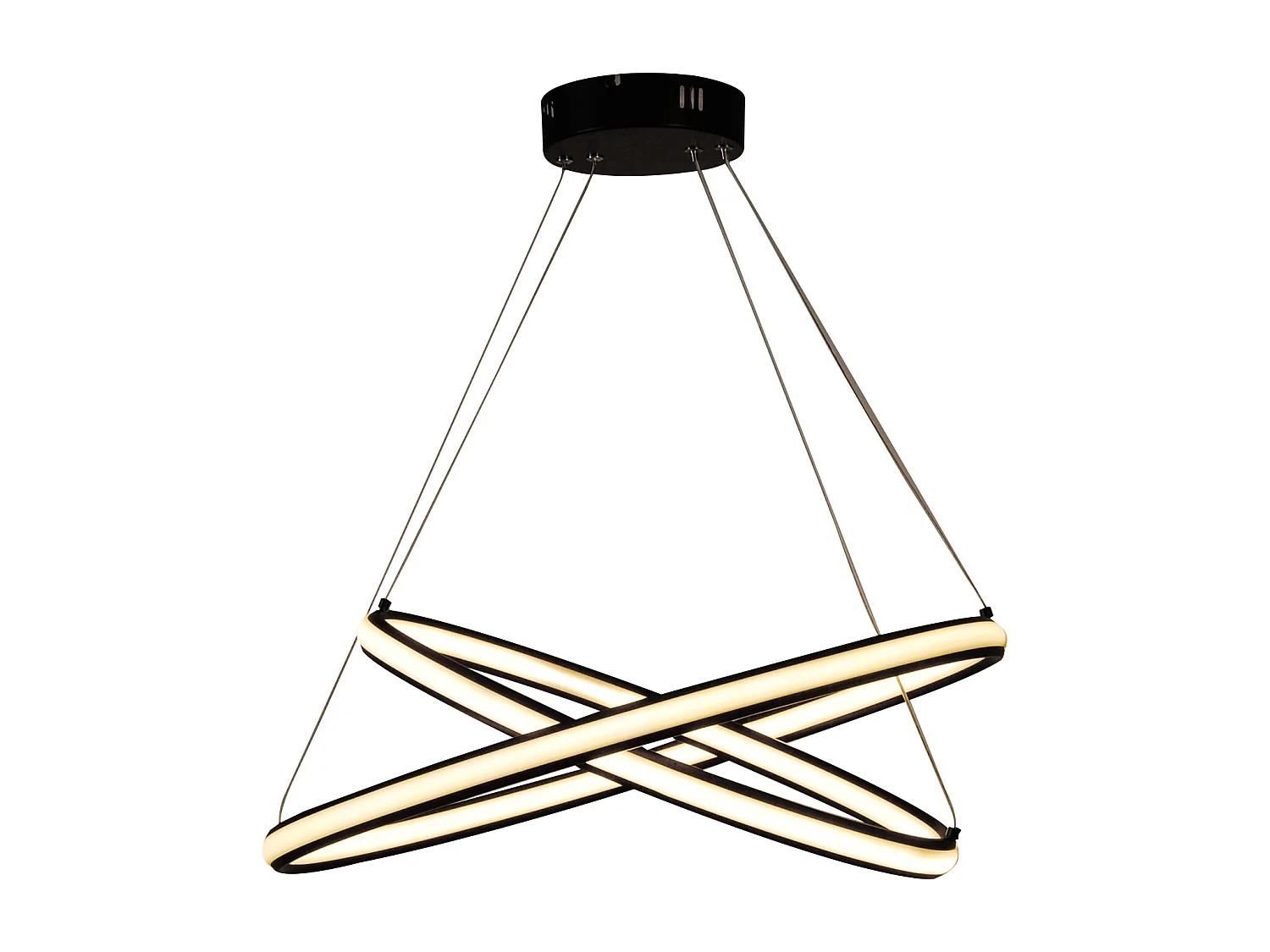 Suspension moderne à LED - L.60 x H.105 cm - Noir mat - AMASU