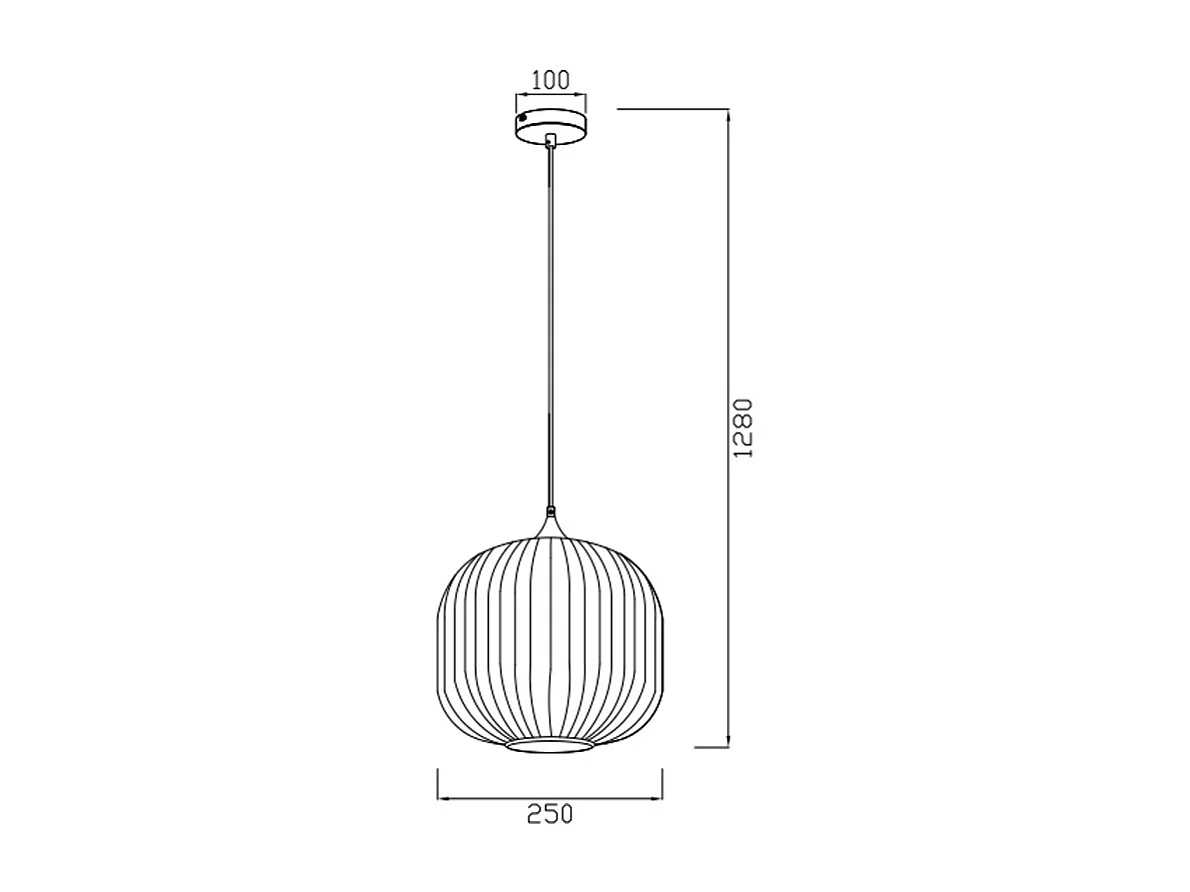 Suspension en métal et verre 1 abat-jour - L. 25 x H. 128 cm - Noir et blanc - GLENORA