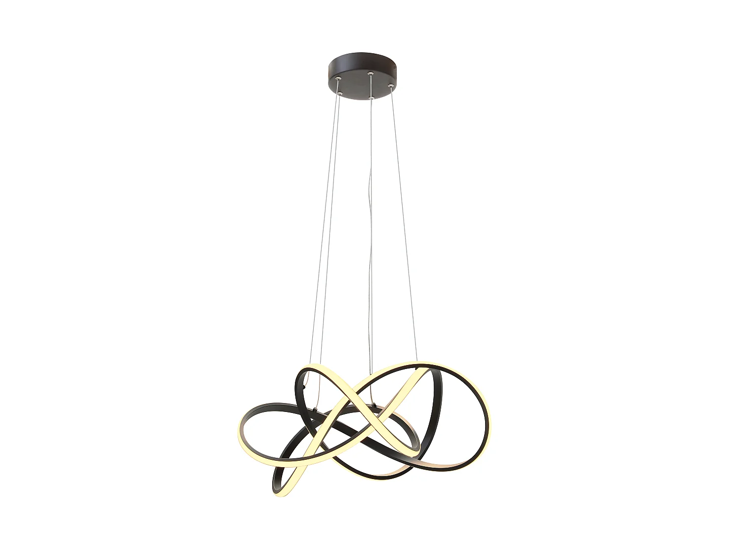 Suspension design LED - L.53 x H.116 cm - Noir - ORUMA