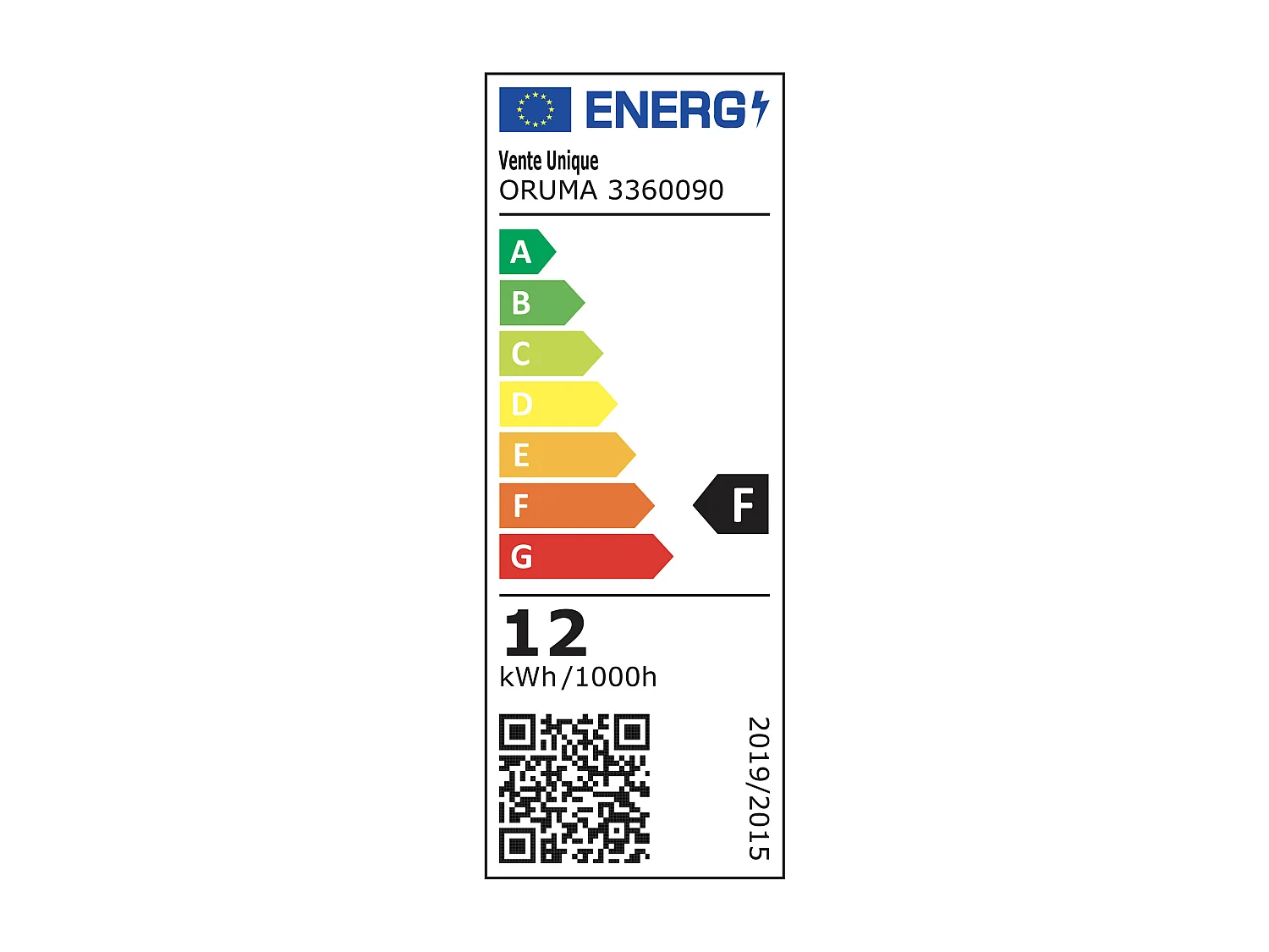 Suspension design LED - L.53 x H.116 cm - Noir - ORUMA