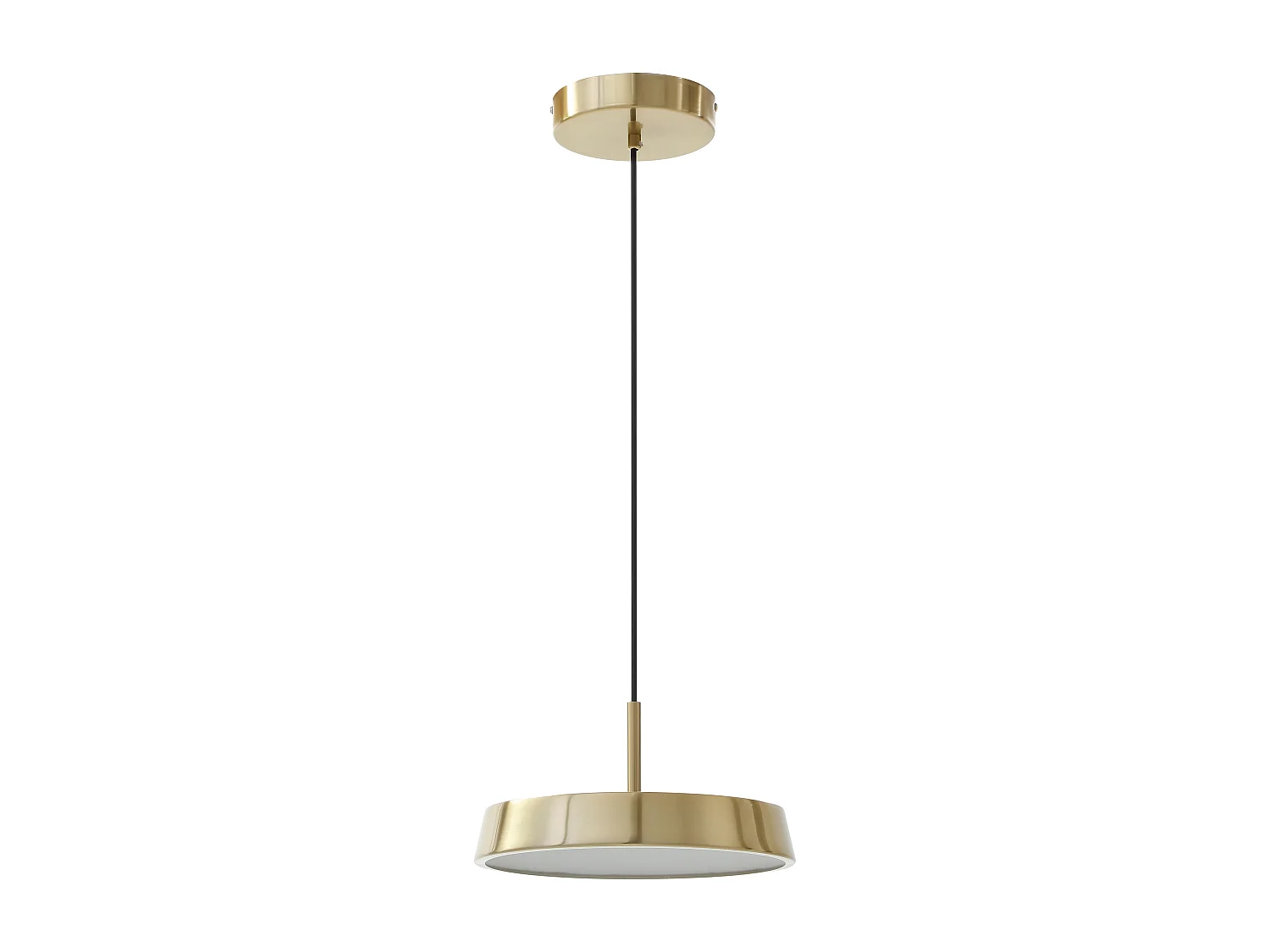 Suspension LED en laiton doré - D.30 x H.129 cm - Doré - IDONA