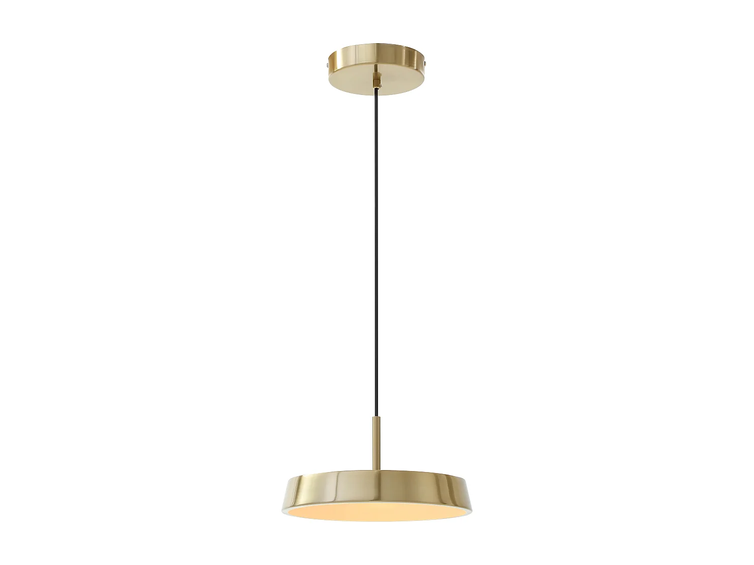 Suspension LED en laiton doré - D.30 x H.129 cm - Doré - IDONA