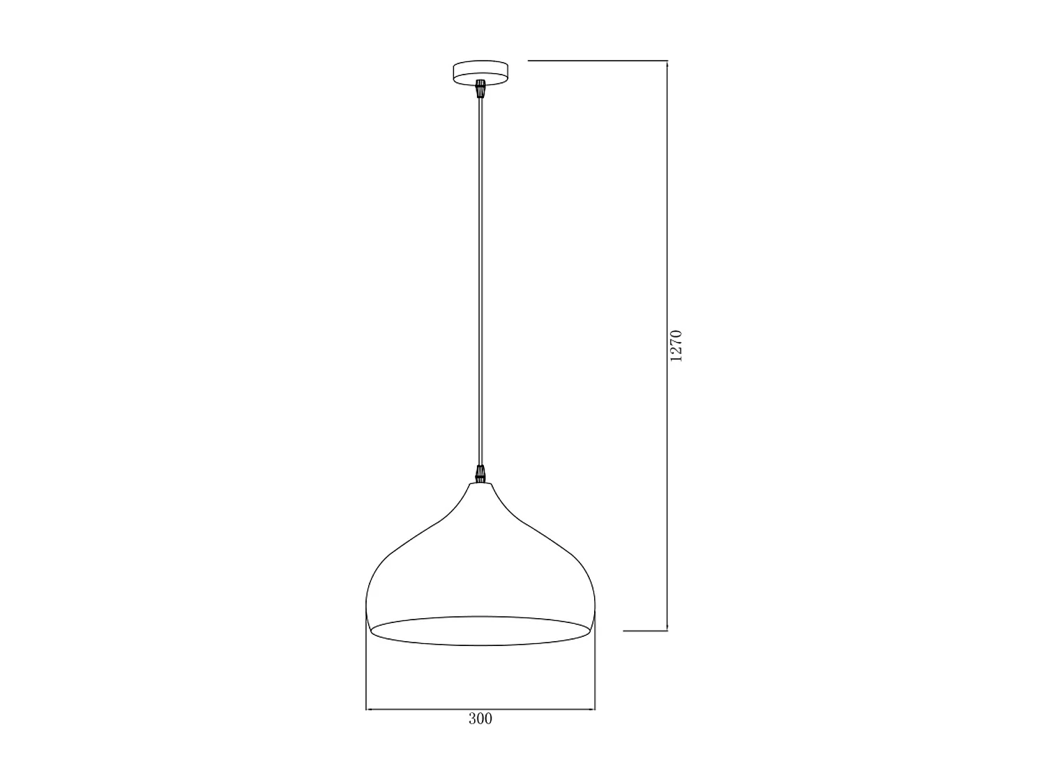 Suspension en métal doré brillant - D. 30 x H. 127 cm - OSARA