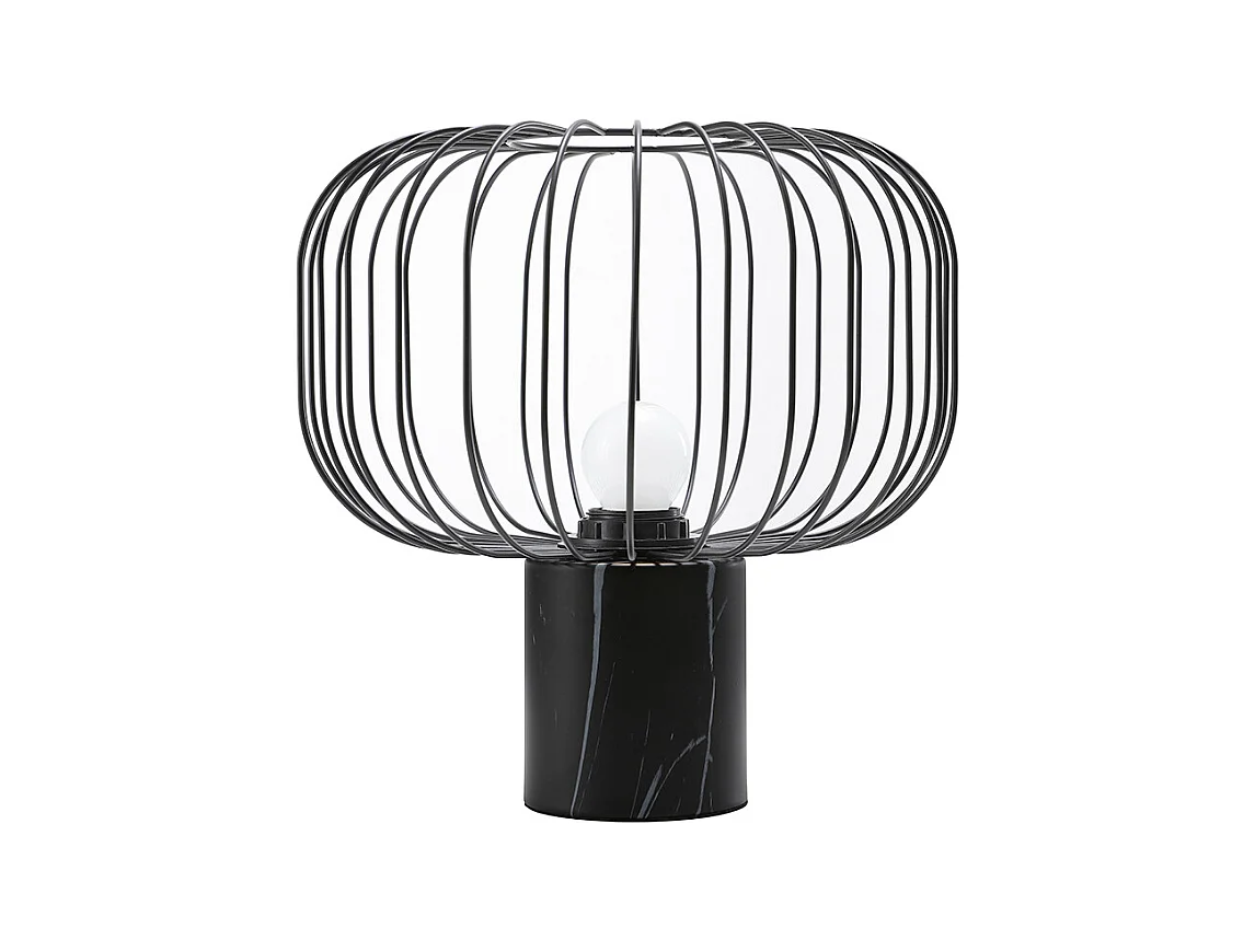 Trådlampe i metal - D. 26 x H. 26 cm - Sort - ANDROMAQUE