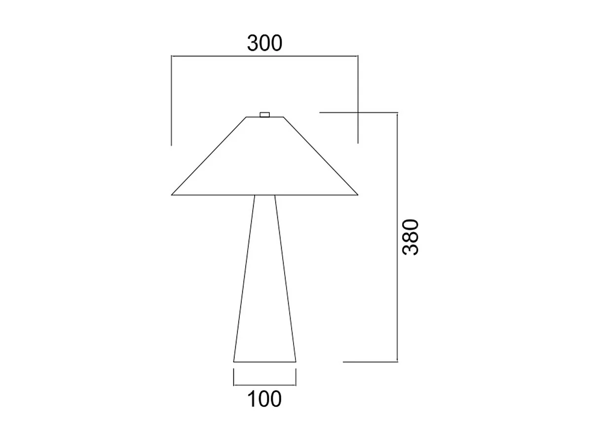 Bordlampe i metall - D. 30 x H. 38 cm - Svart og gull - JELVA