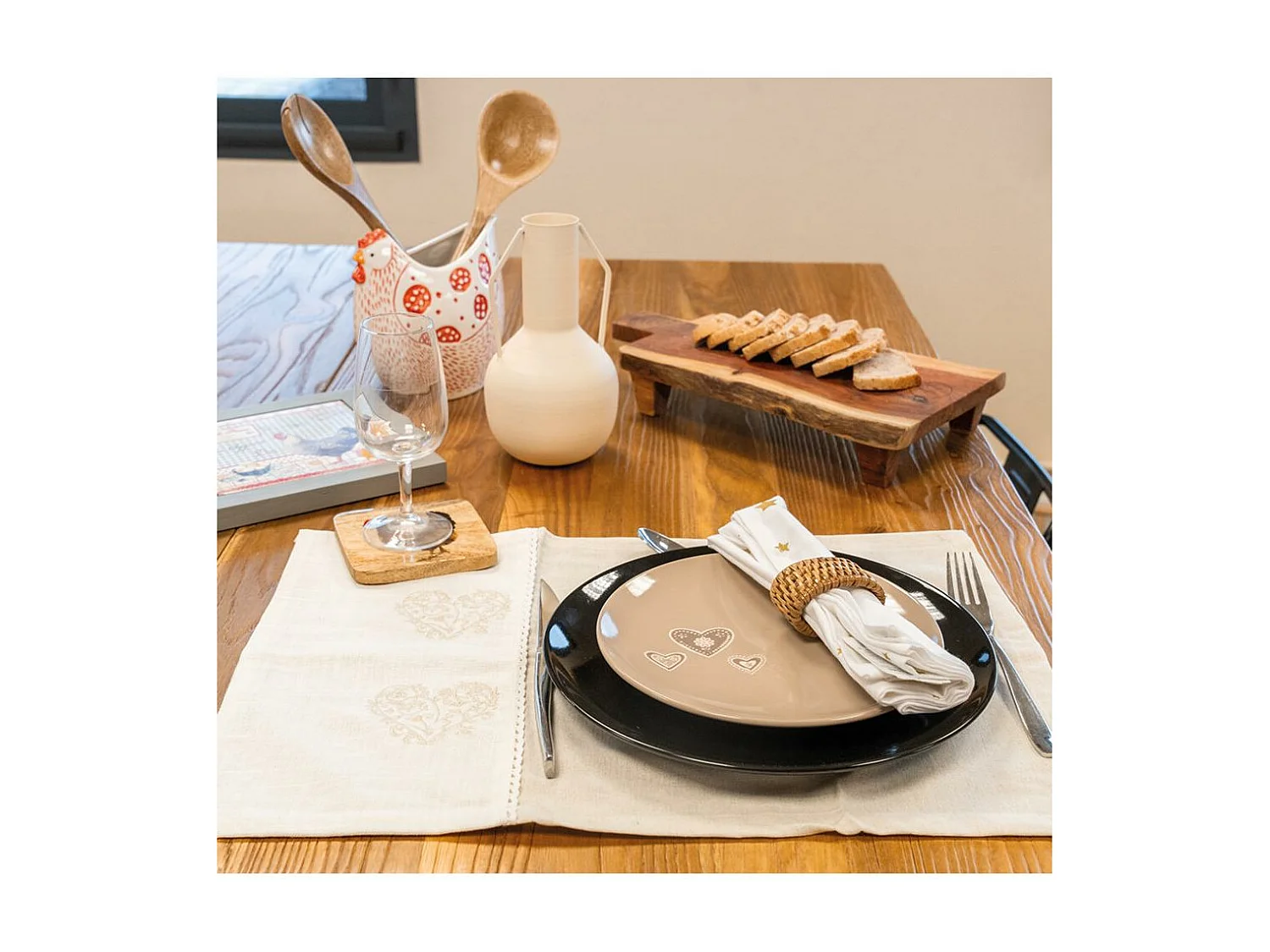 Dessous de verres en manguier Lot de 4