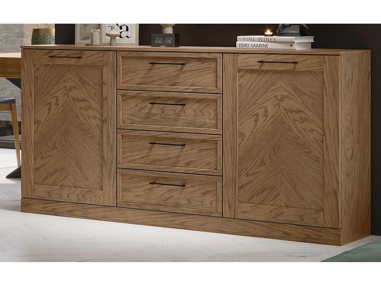 KOMMODE Cozy Eiche Rustikal 170 / 42 / 90cm