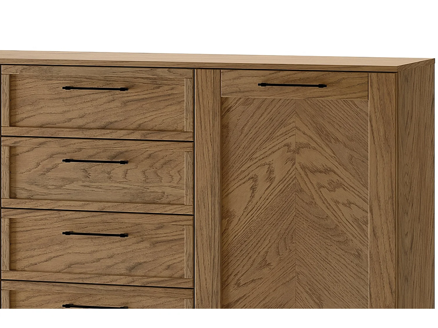 KOMMODE Cozy Eiche Rustikal 170 / 42 / 90cm