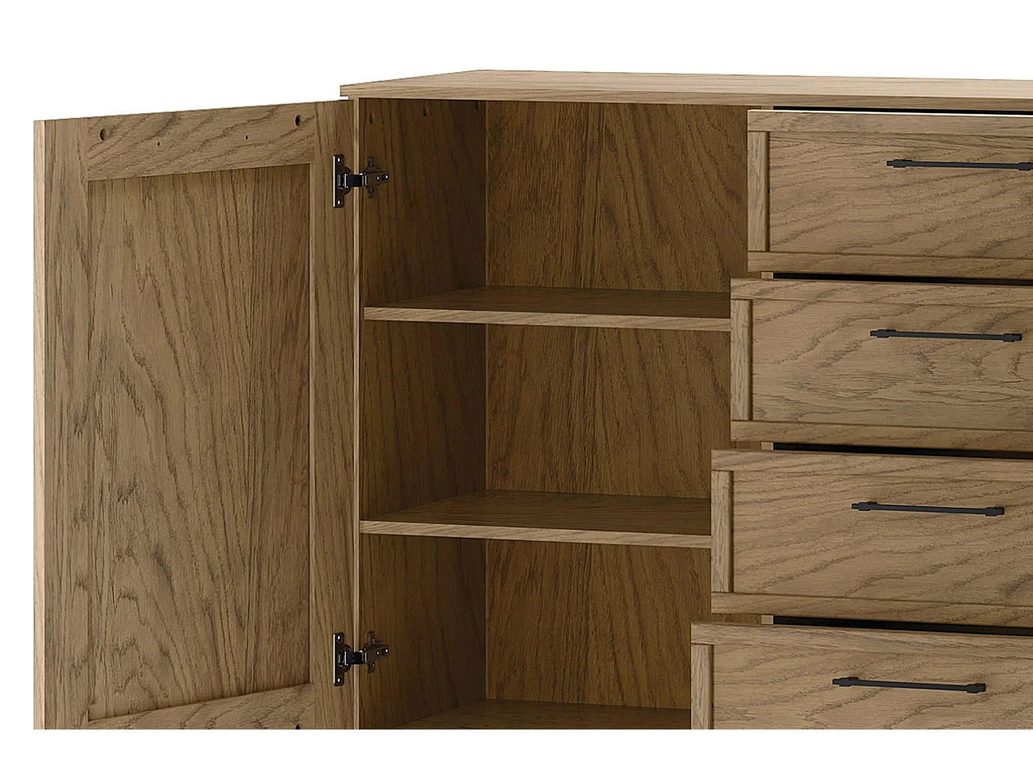 KOMMODE Cozy Eiche Rustikal 170 / 42 / 90cm