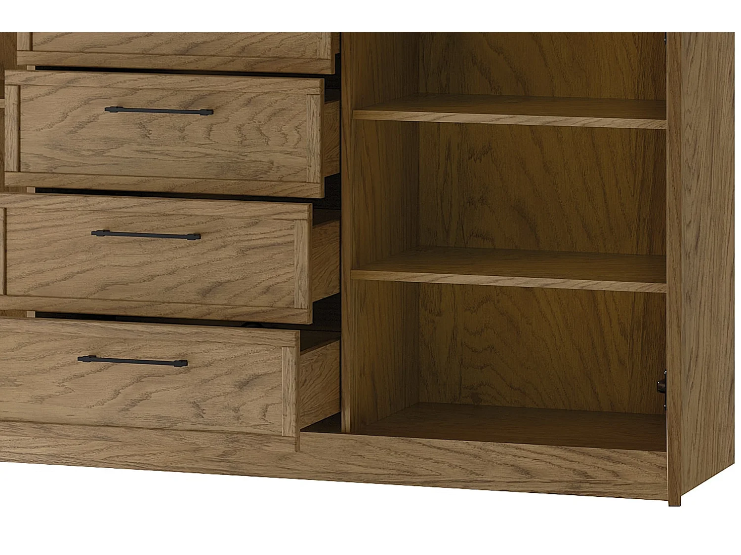 KOMMODE Cozy Eiche Rustikal 170 / 42 / 90cm