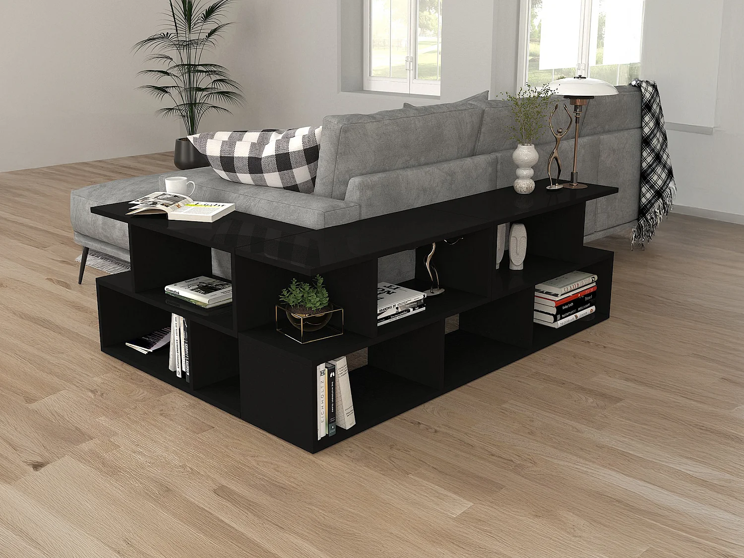 Lowboard - Schwarz - ULDAN