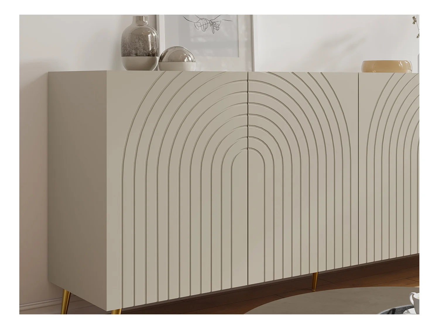 Aparador con 4 puertas - Beige - NORSIM de Pascal Morabito