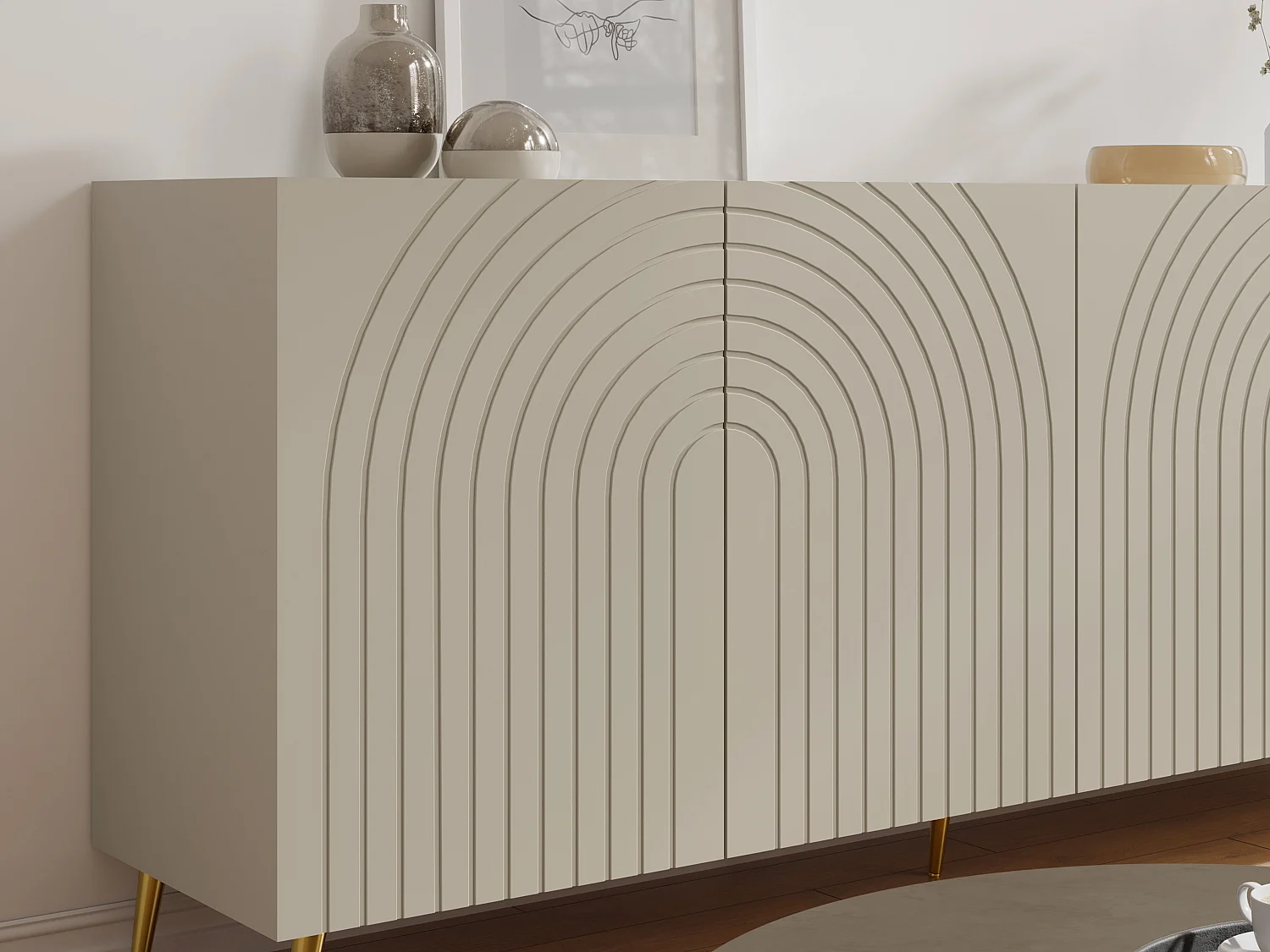 Skänk med 4 dörrar - Beige - NORSIM av Pascal Morabito