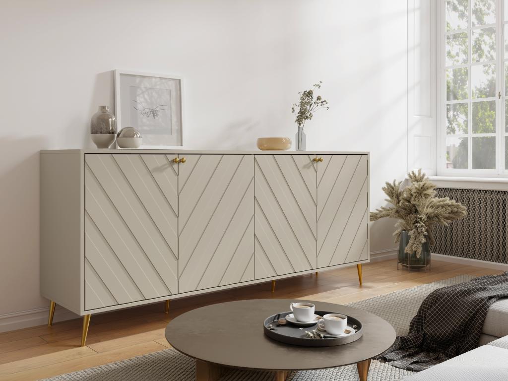 Sideboard mit 4 Türen - Beige - TEODA von Pascal Morabito günstig online kaufen