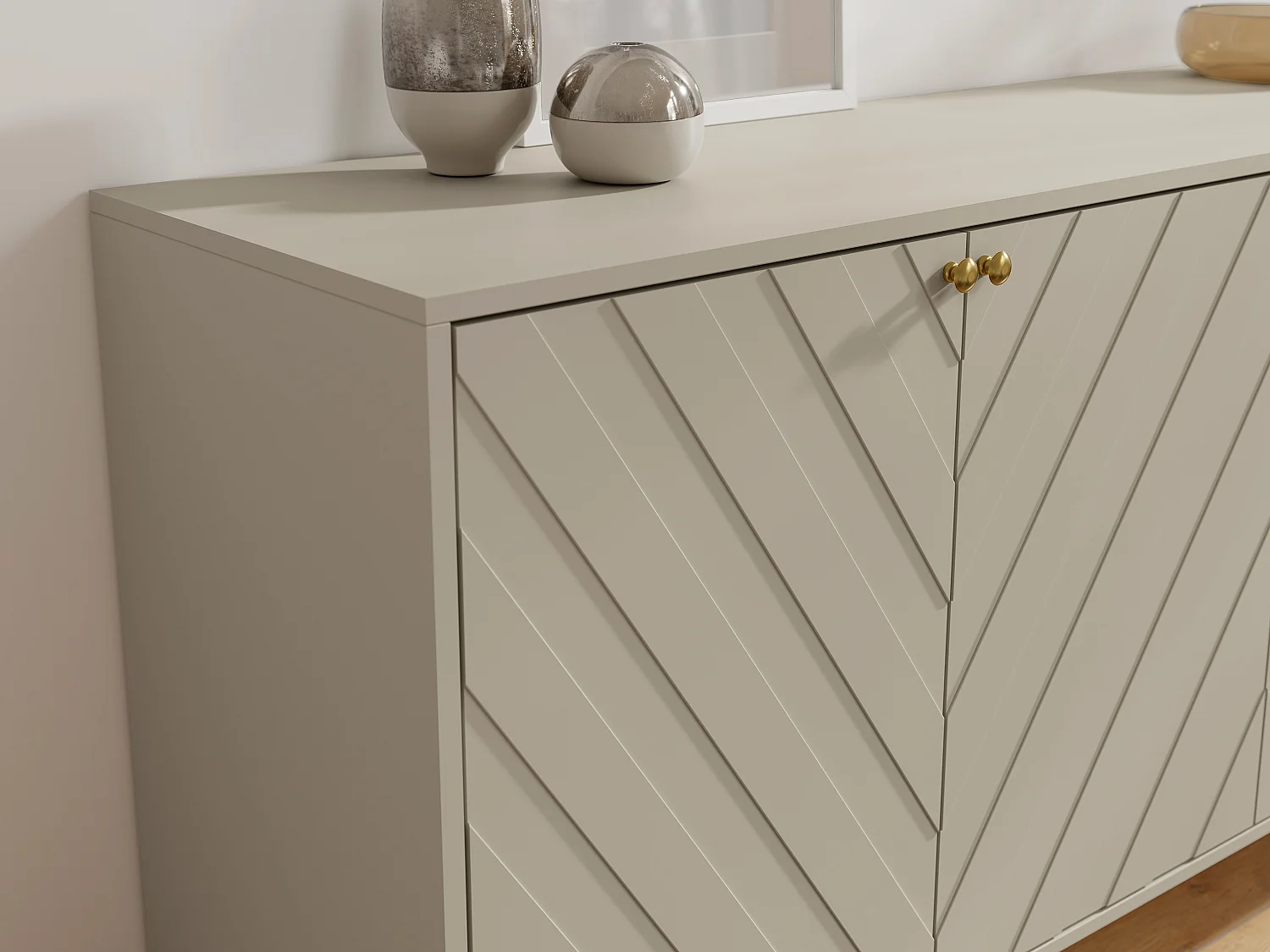 Aparador con 4 puertas - Beige - TEODA de Pascal Morabito