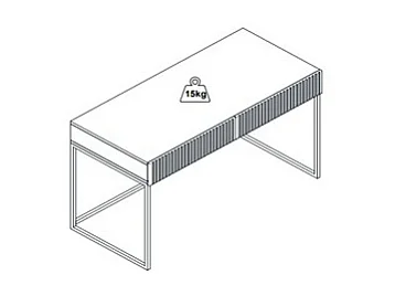 Bureau avec 2 tiroirs - Beige - CALDRIN de Pascal Morabito