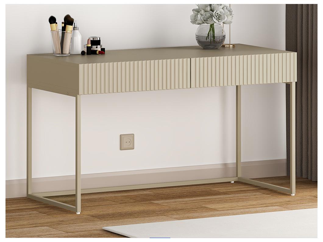 Bureau avec 2 tiroirs - Beige - CALDRIN de Pascal Morabito