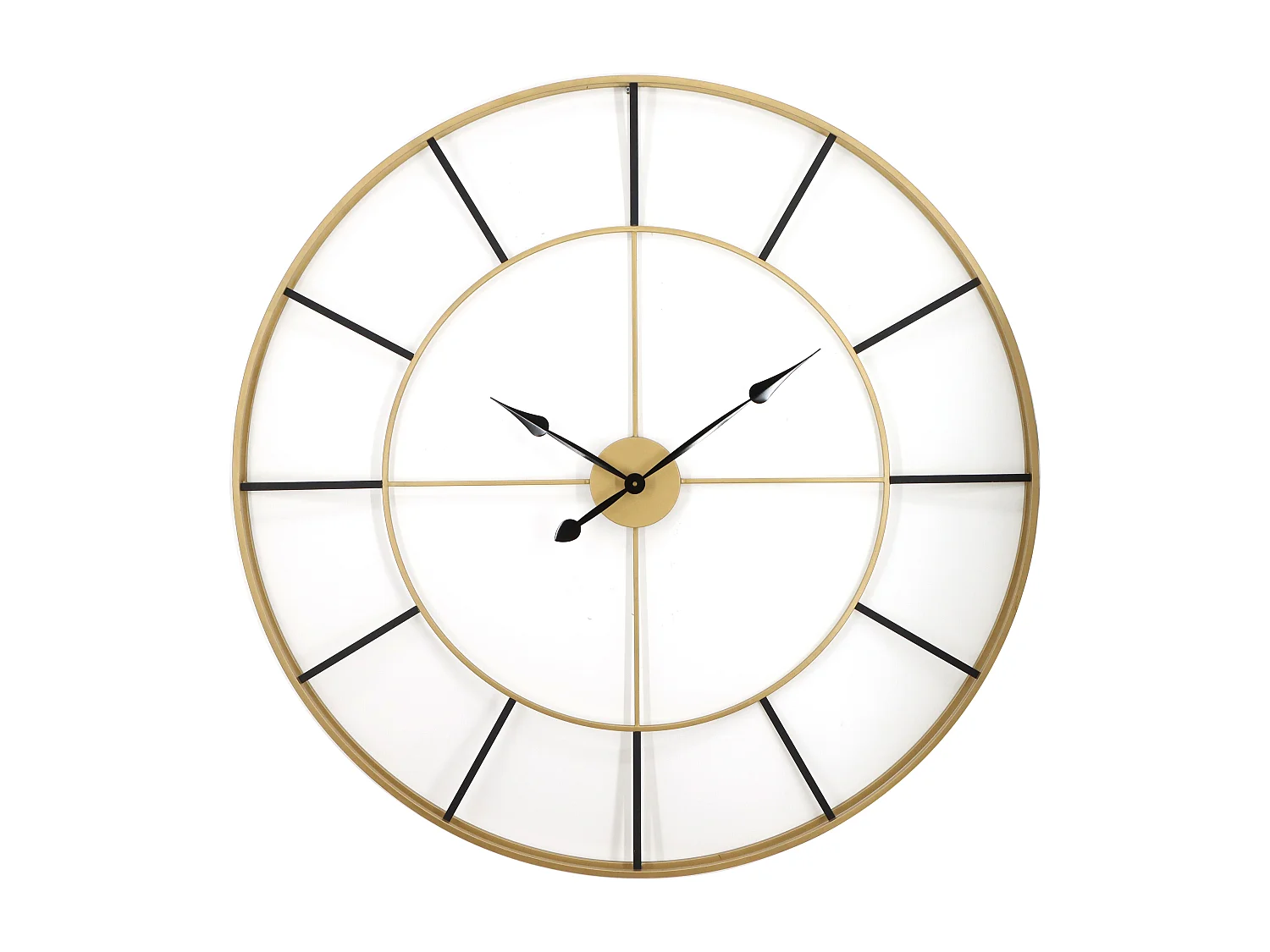 Grande horloge murale en métal - D. 110 cm - Doré - ASHLAND