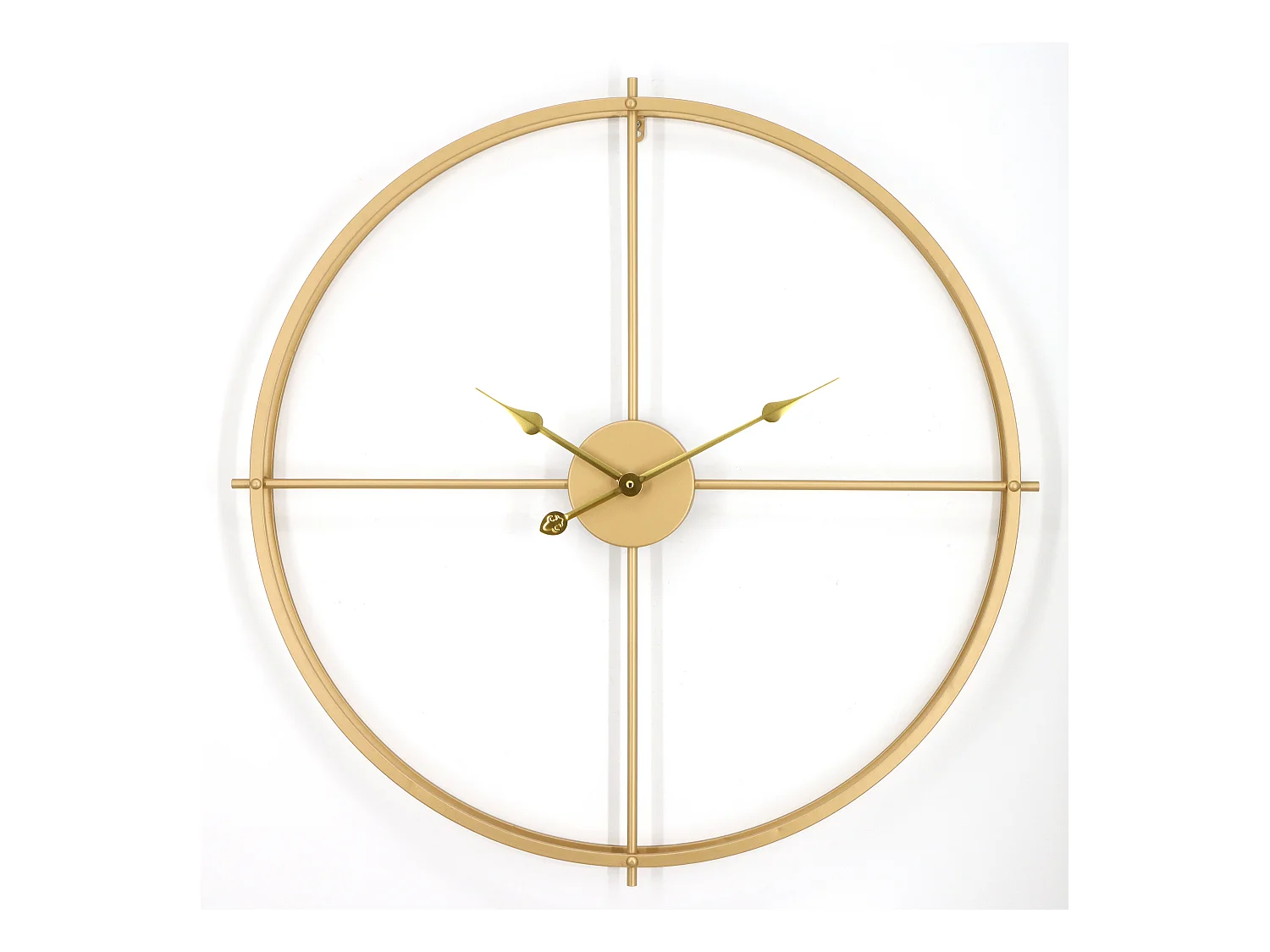 Wanduhr - Metall - 80 cm - Goldfarben - NEWPORT